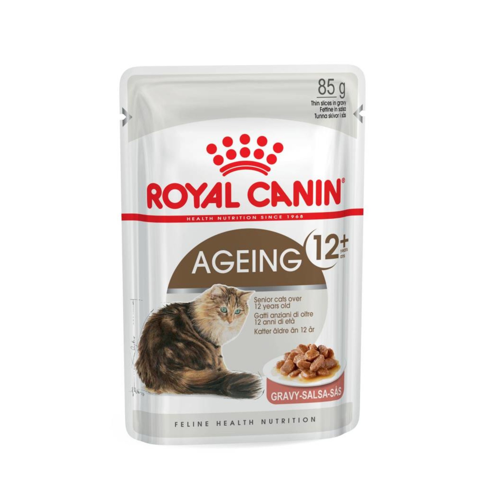 Royal Canin Ageing 12+ Senior Cat Wet Food Pouch with Gravy, 85g