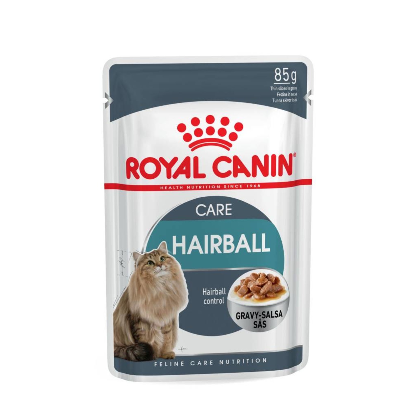Royal Canin Hairball Care Adult Cat Wet Food Pouch with Gravy, 85g