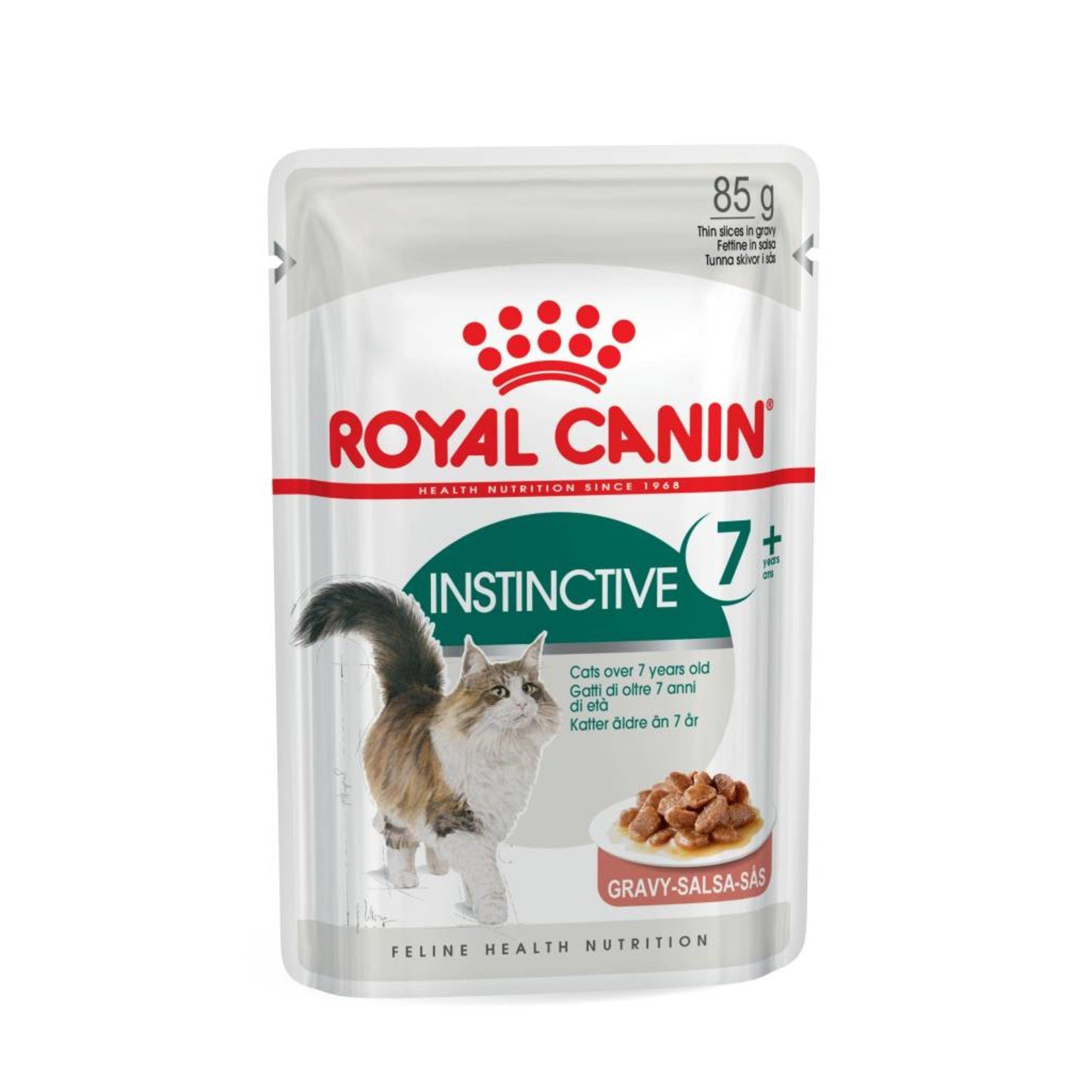 Royal Canin Instinctive 7+ Adult Cat Wet Food Pouch with Gravy, 85g