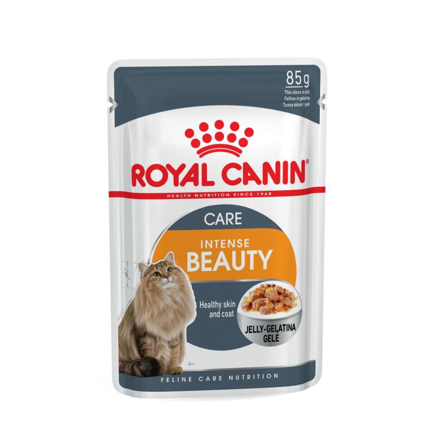 Royal Canin Intense Beauty Adult Cat Wet Food Pouch with Jelly, 85g