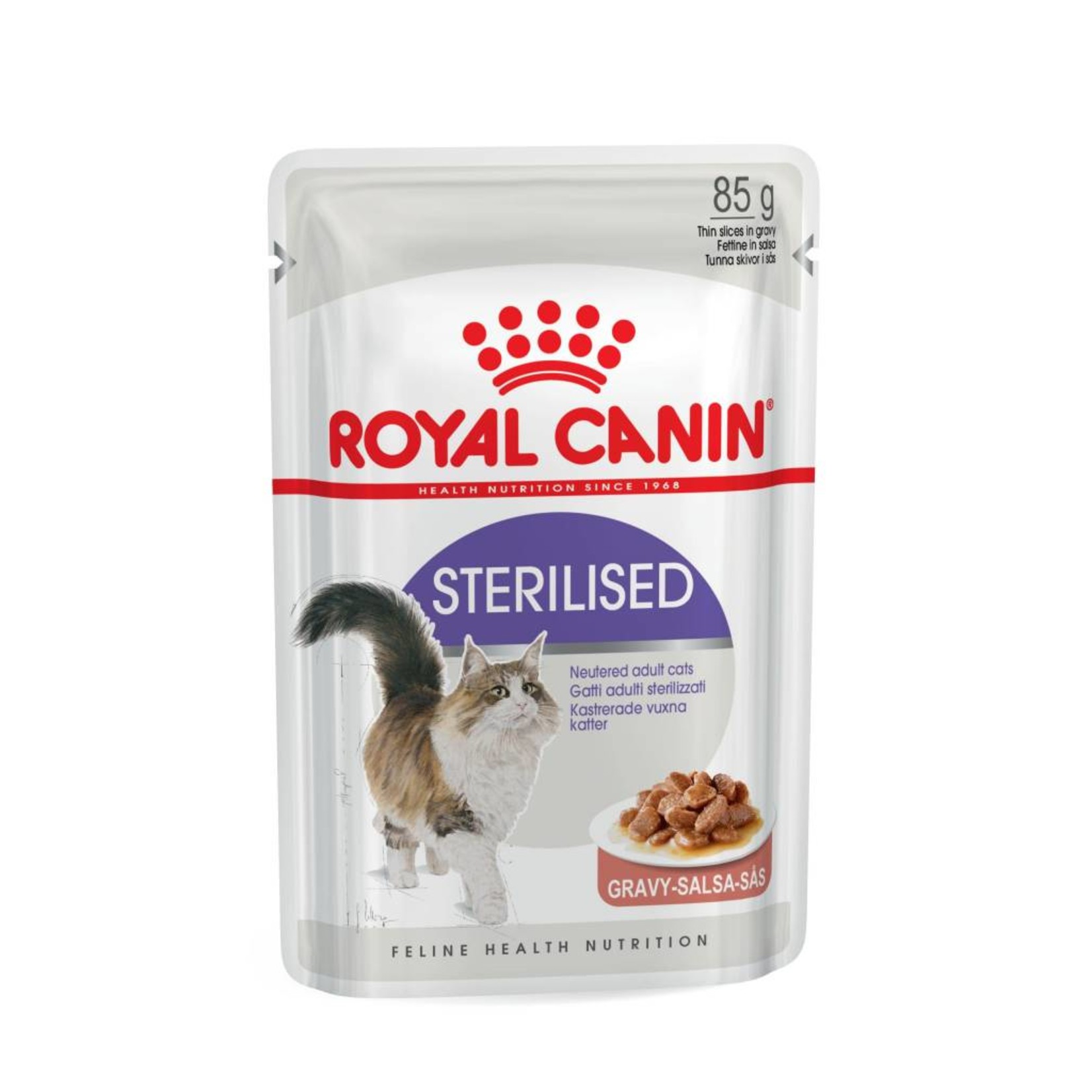 Royal Canin Sterilised Adult Cat Wet Food Pouch in Gravy, 85g
