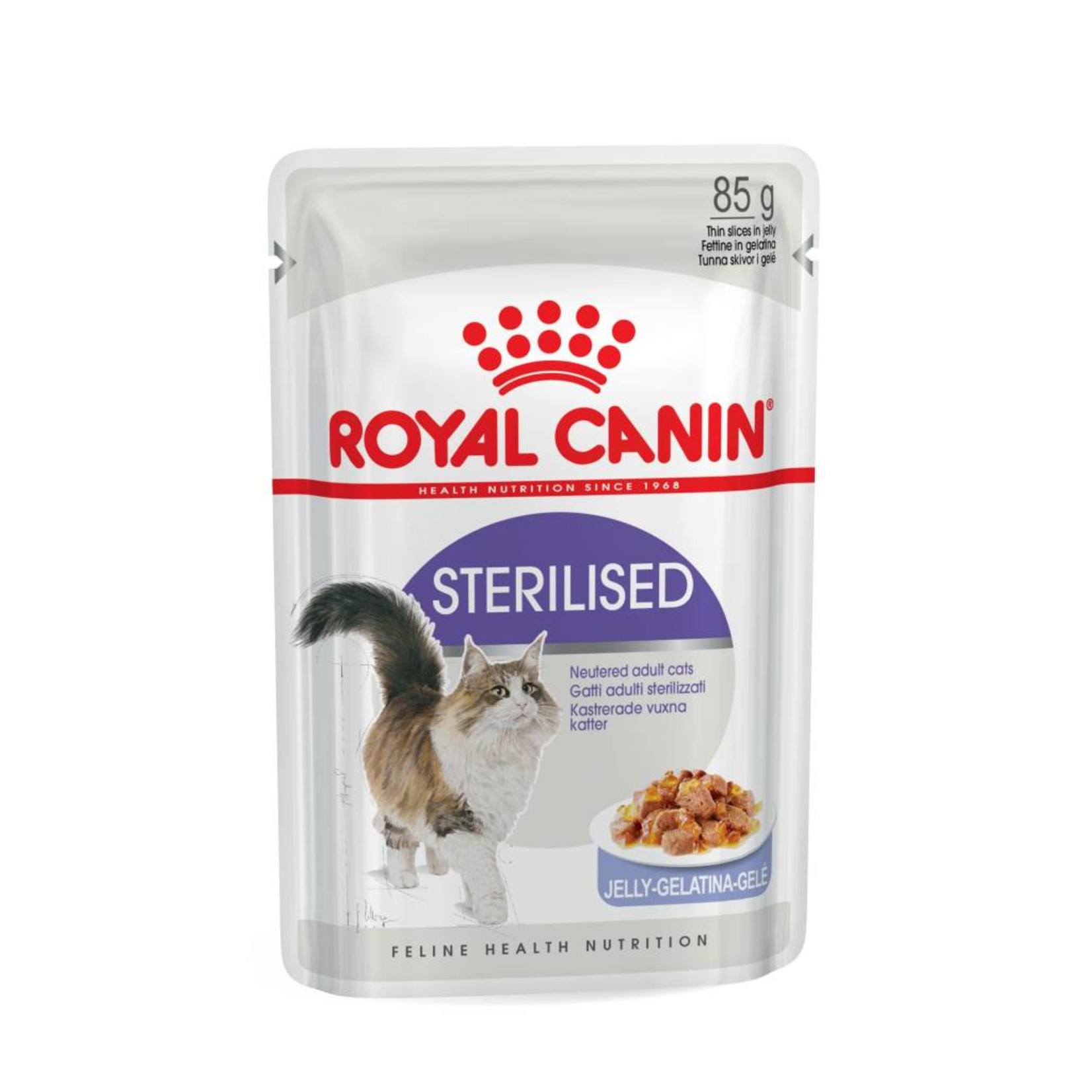 Royal Canin Sterilised Adult Cat Wet Food Pouch in Jelly, 85g