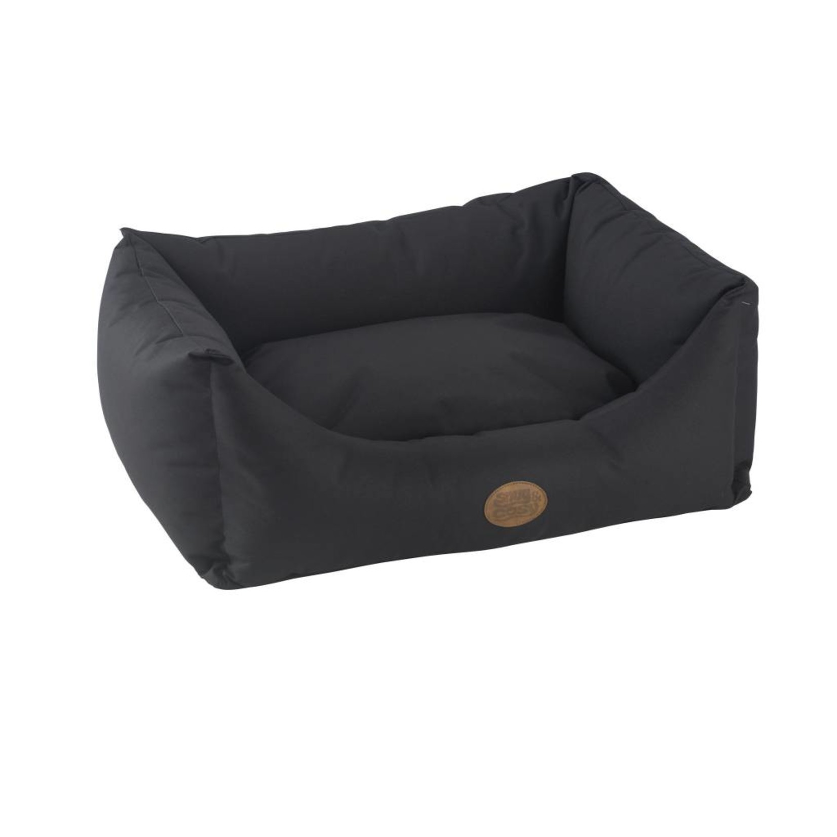 Snug & Cosy Waterproof Pescara Rectangle Dog Bed, Charcoal Black