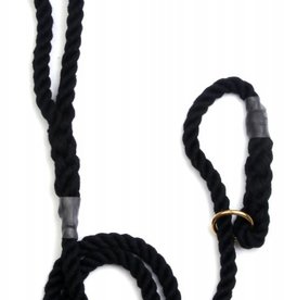 black rope dog lead