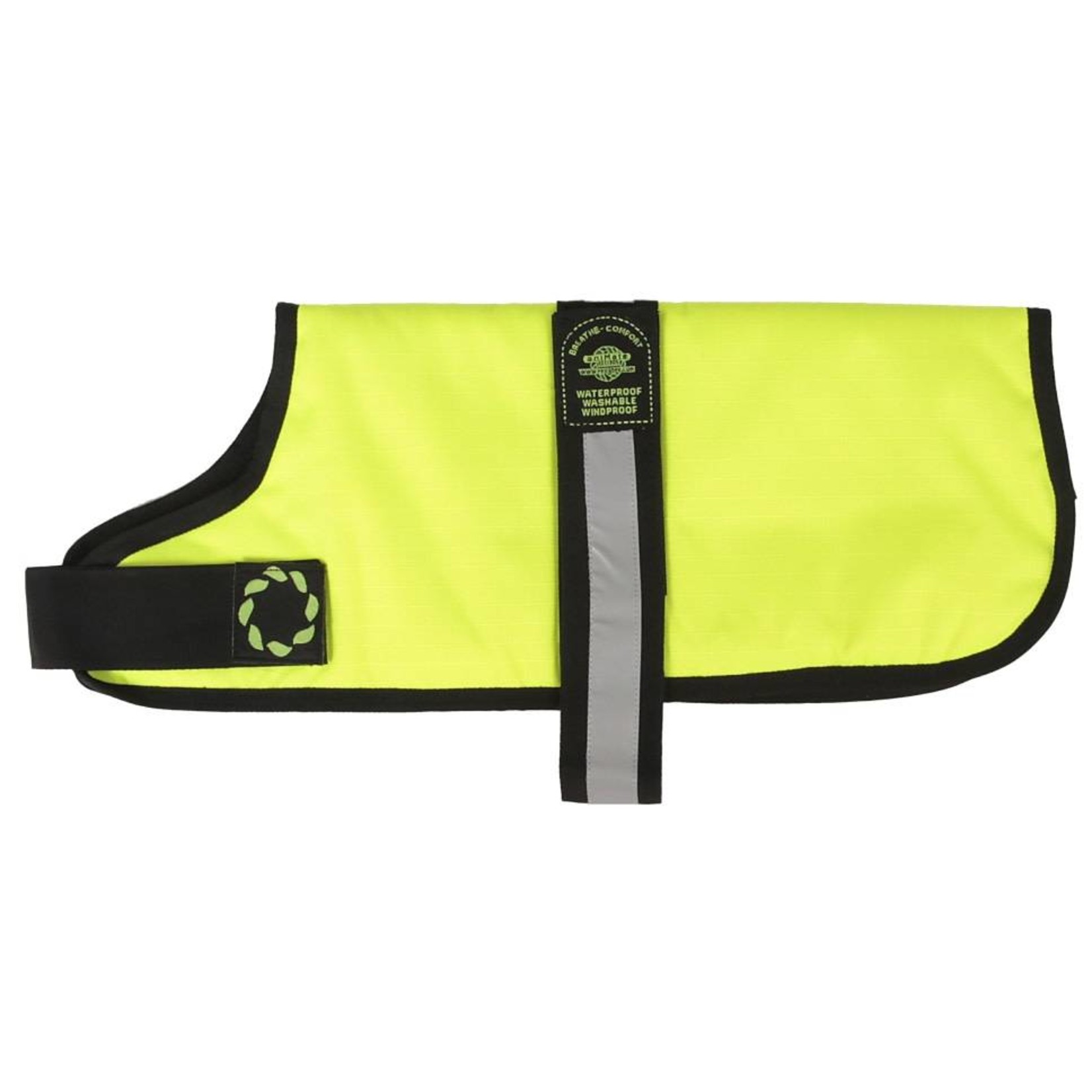 Animate Breathe Comfort Padded Fluorescent Yellow Hi Vis Dog Coat 26inch