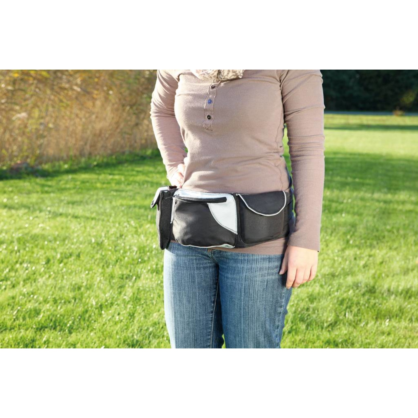 Trixie Hip Bag Baggy Belt, Black & Grey, 17 x 12 x 7cm