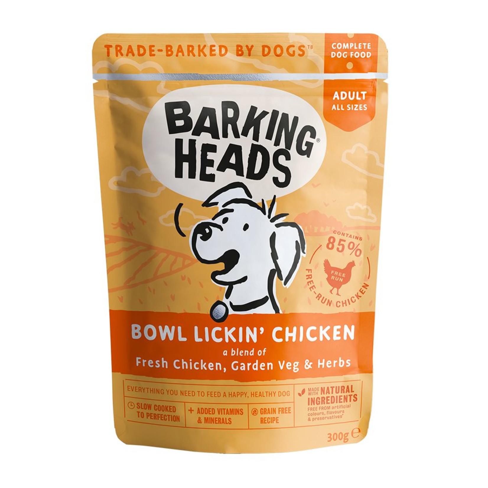 Barking Heads Bowl Lickin’ Chicken Adult Wet Dog Food, 300g