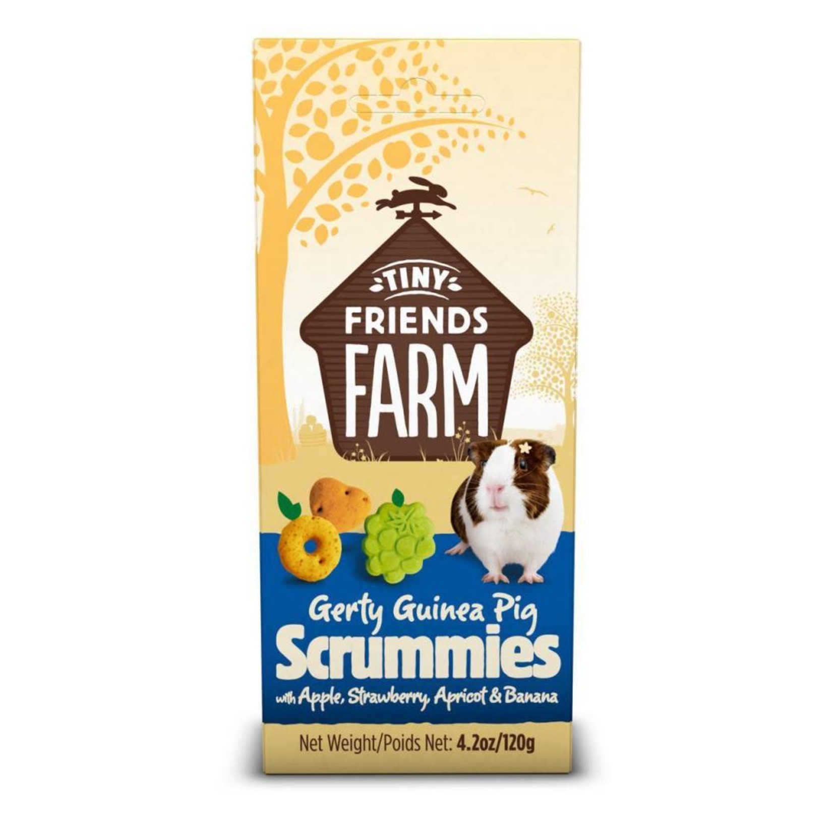 Supreme Tiny Friends Farm Gerty Guinea Pig Scrummies with Apple & Strawberry, 120g