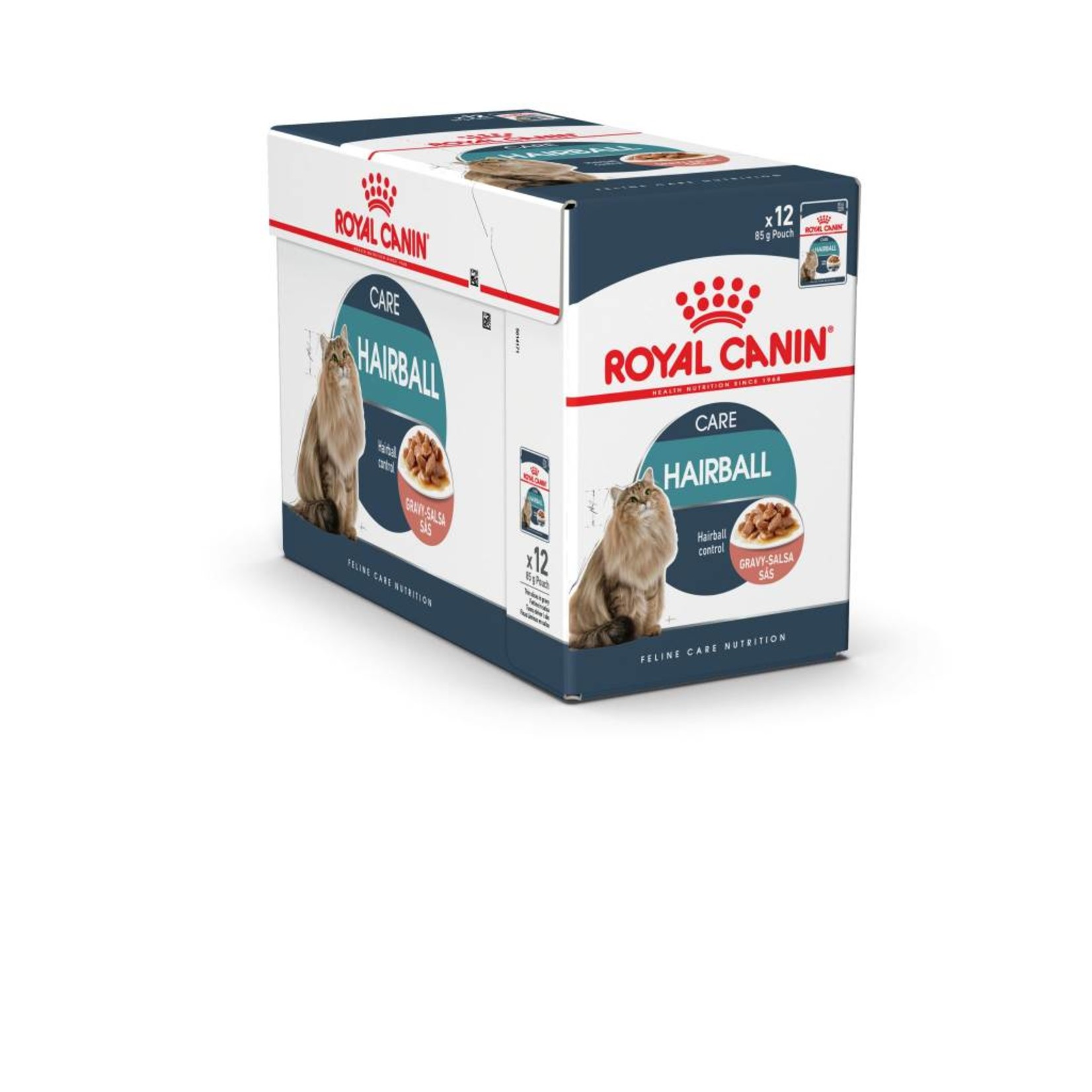 Royal Canin Feline Hairball Care Pouch in Gravy Wet Cat Food 85g, Box of 12