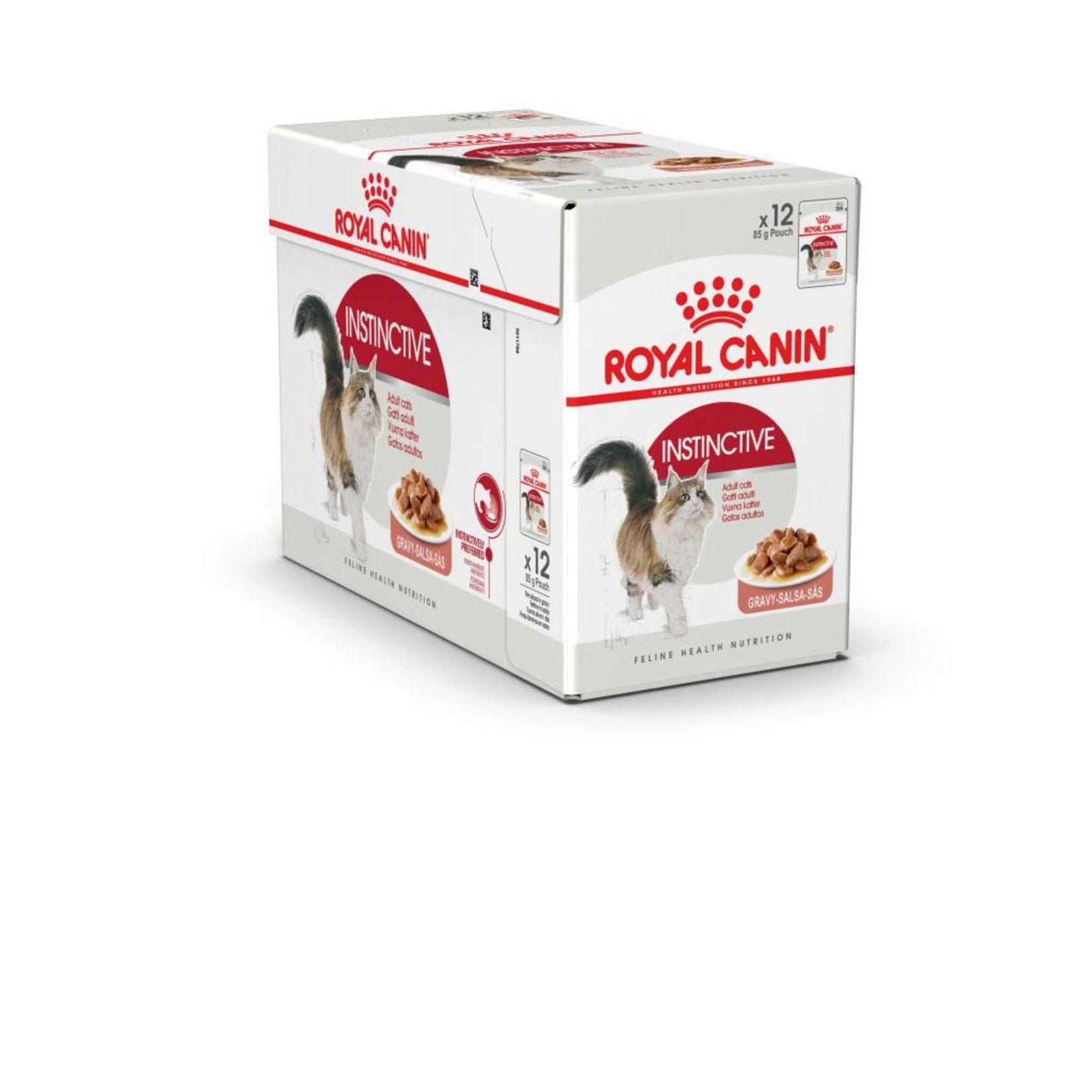 Royal Canin Instinctive 7+ Adult Cat Wet Food Pouch with Gravy, 85g, box of 12