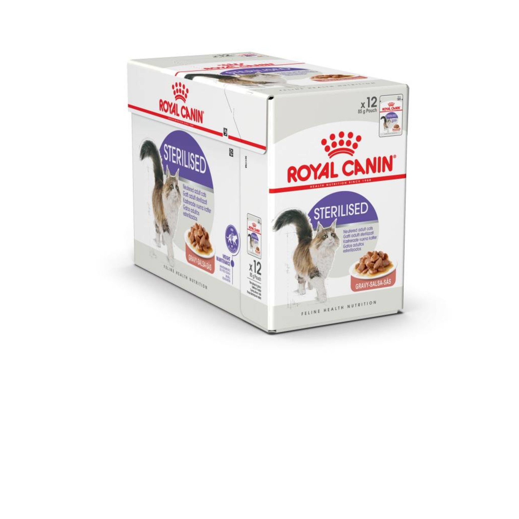 Royal Canin Sterilised Adult Cat Wet Food Pouch in Gravy, 85g, box of 12
