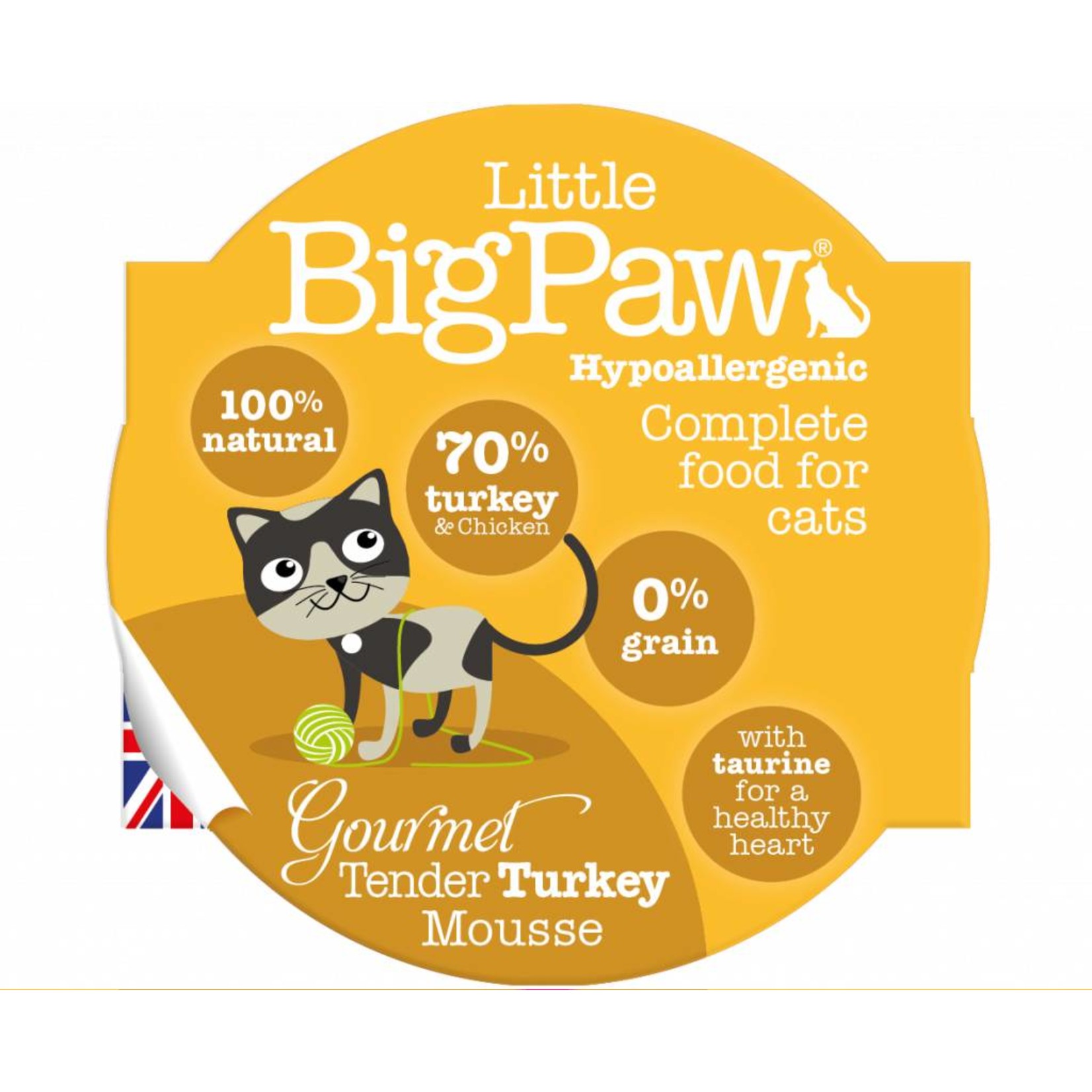 Little BigPaw Gourmet Tender Turkey Mousse Cat Wet Food, 85g