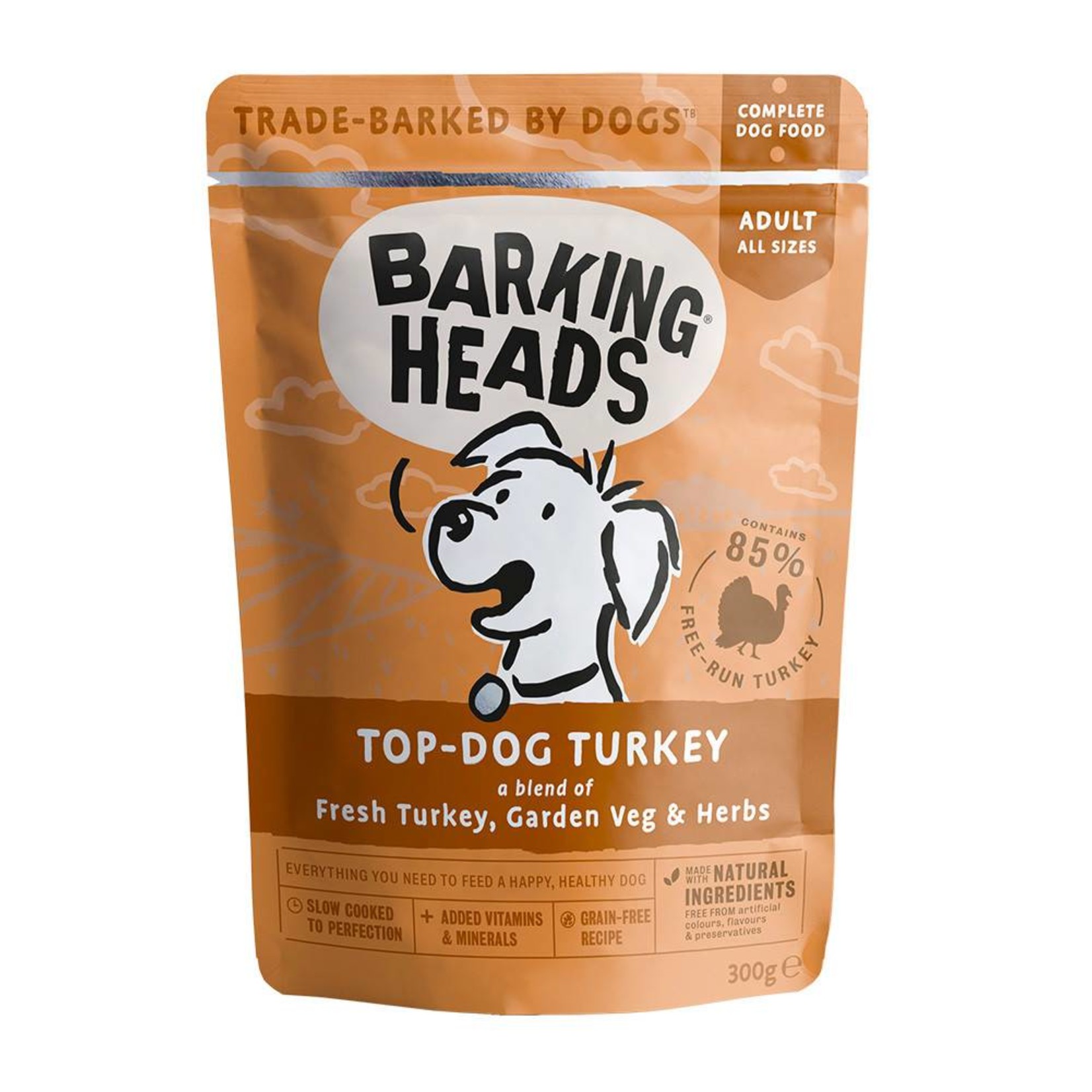 Barking Heads Top Dog Turkey Adult Wet Dog Food, 300g