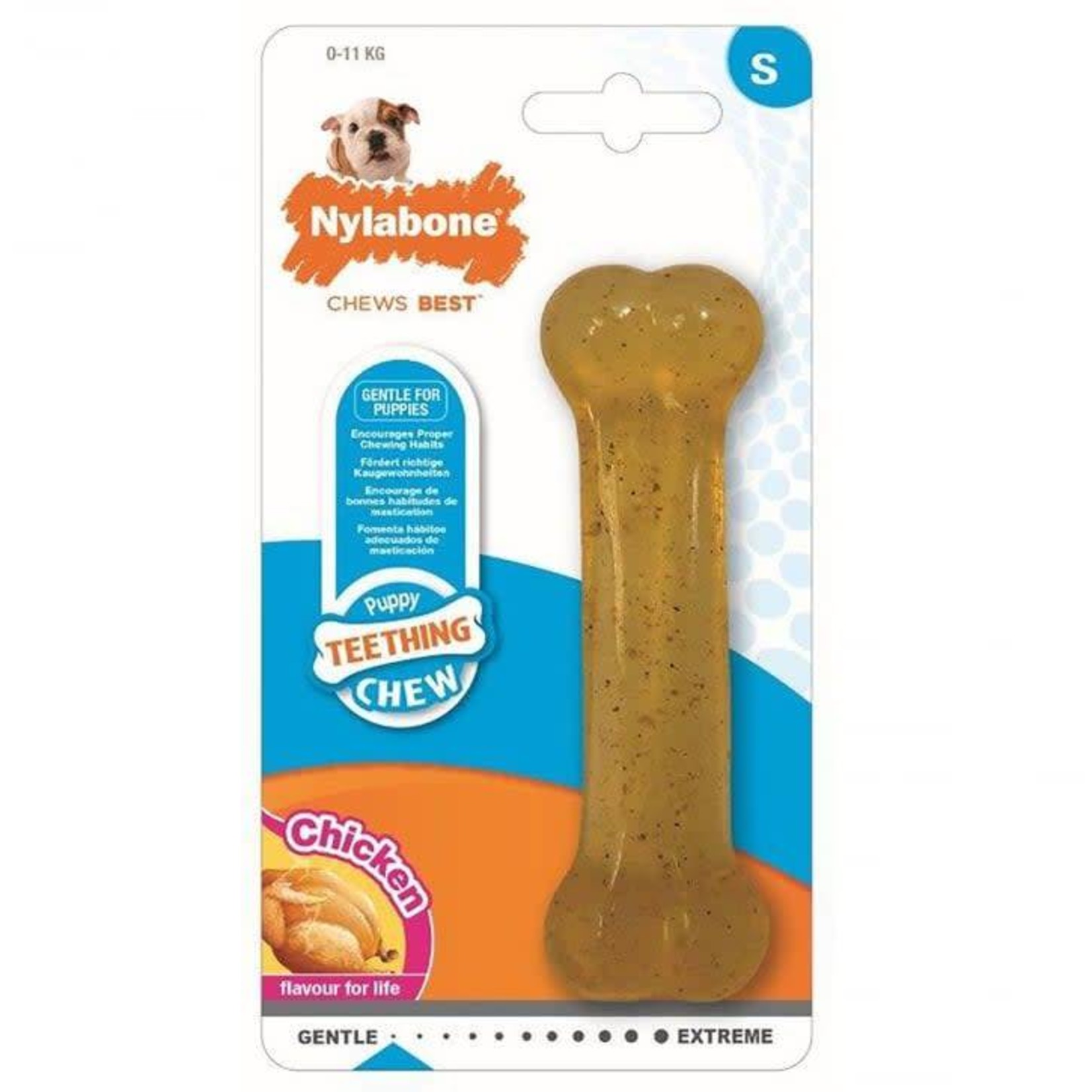 Nylabone Puppy Bone Chicken Dog Chew, Small