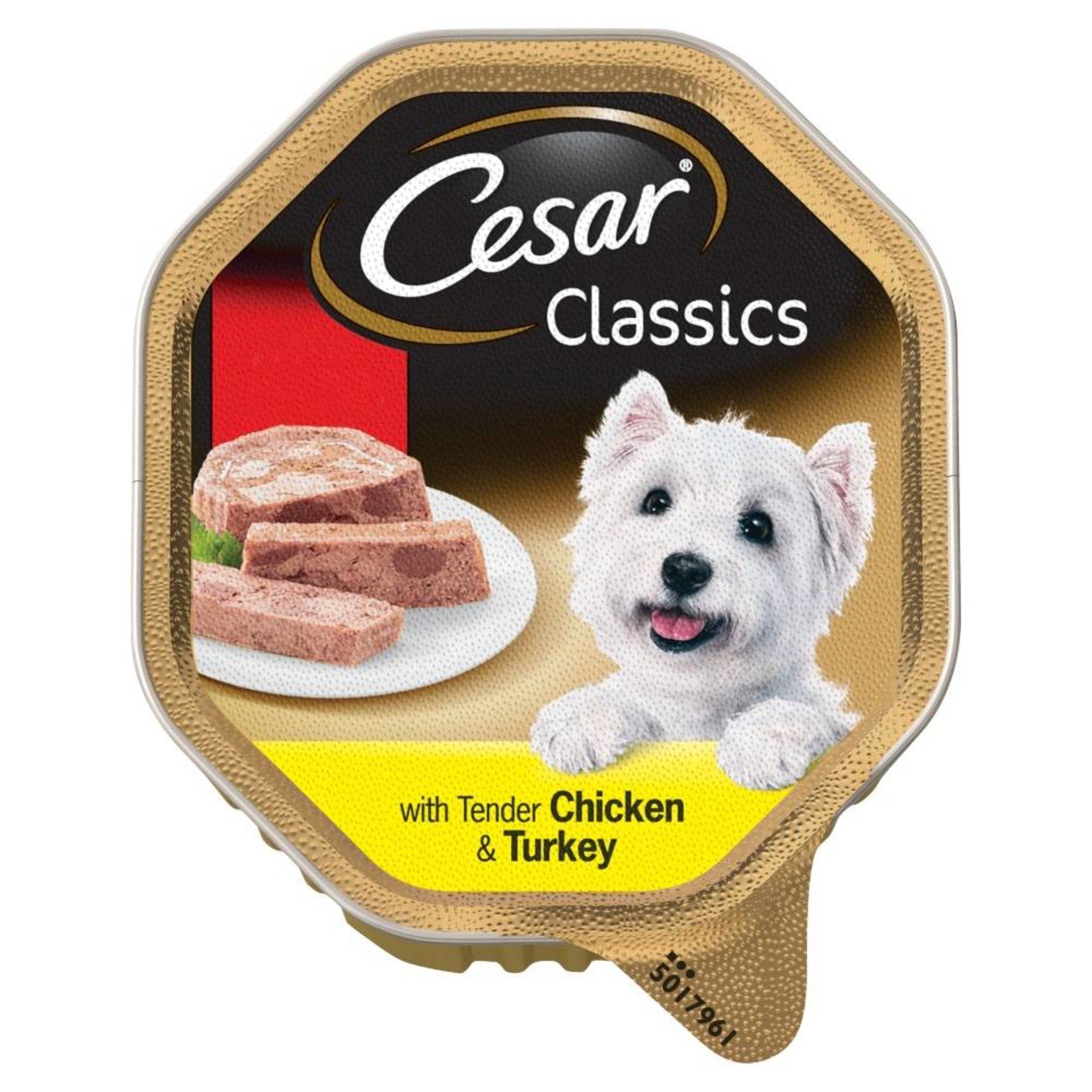 Cesar Adult Dog Wet Food Alutray Chicken & Turkey In Loaf, 150g