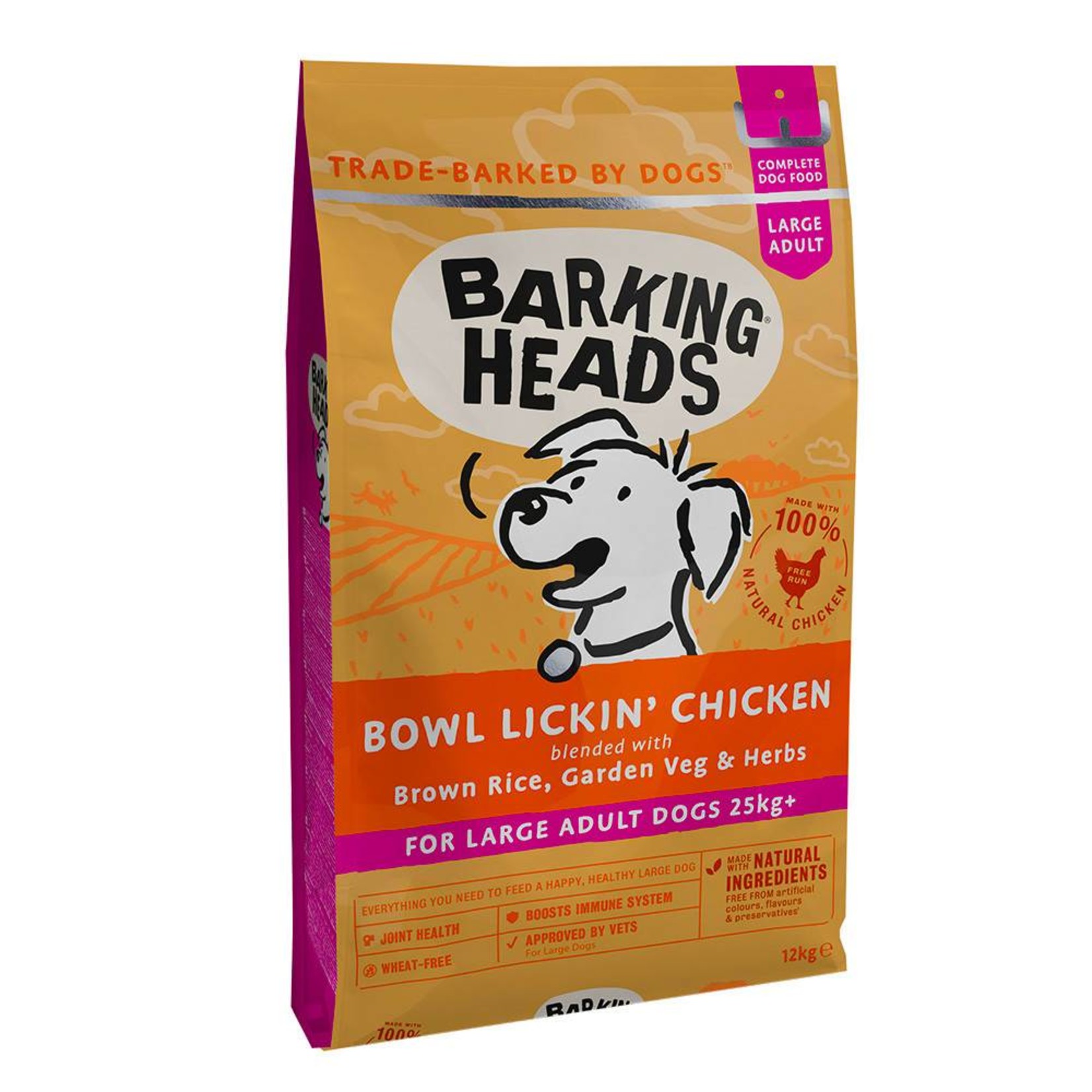 Barking Heads Bowl Lickin' Chicken Large Breed Adult Dry Dog Food, 12kg