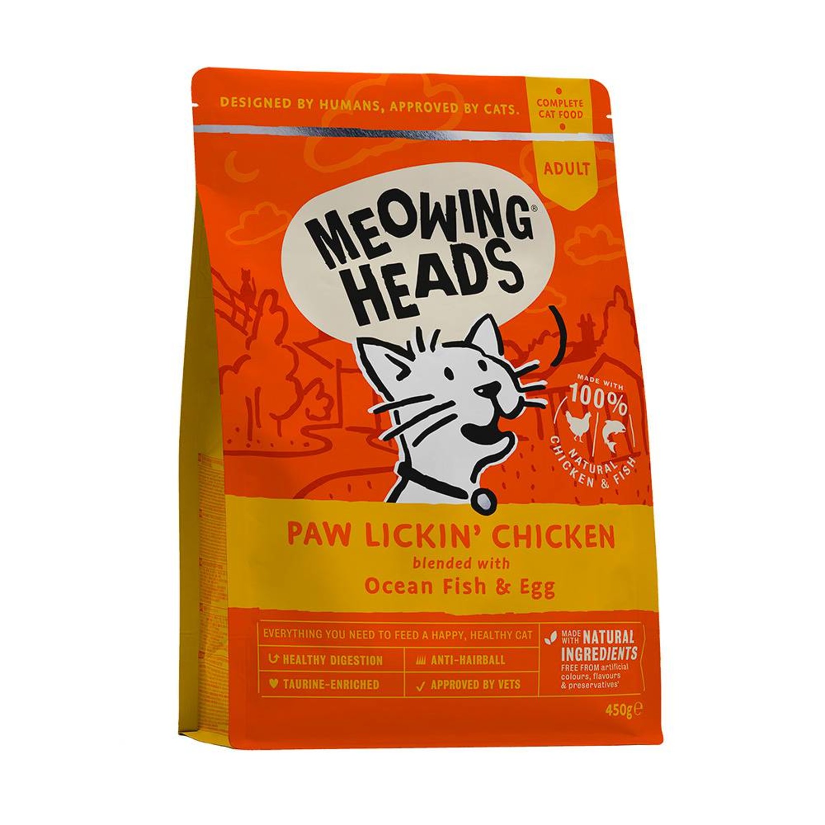 Meowing Heads Paw Lickin’ Chicken Adult Cat Dry Food