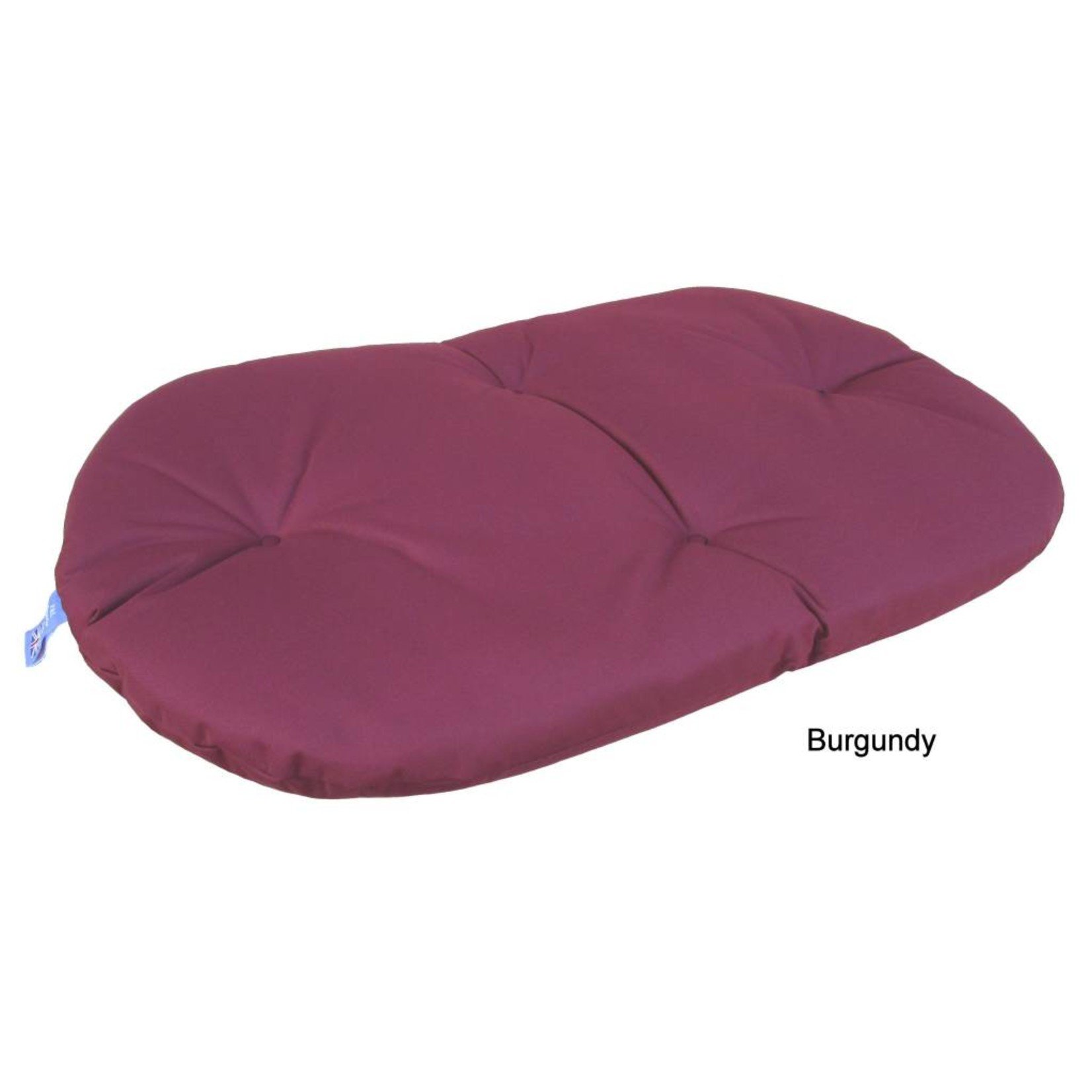 Pets & Leisure Country Dog Heavy Duty Oval Waterproof Cushion Pad in Burgundy