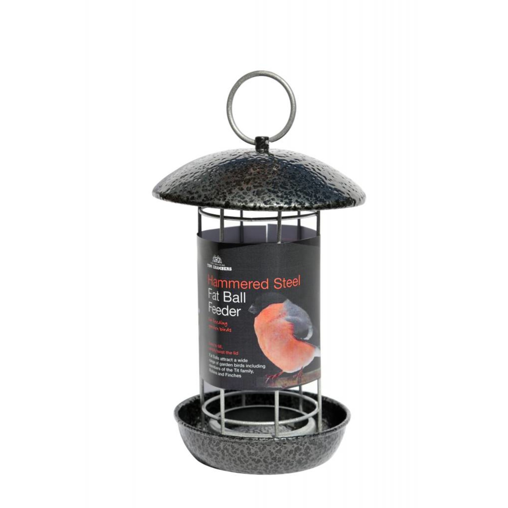 Tom Chambers Hammered Steel Fat Ball Wild Bird Feeder