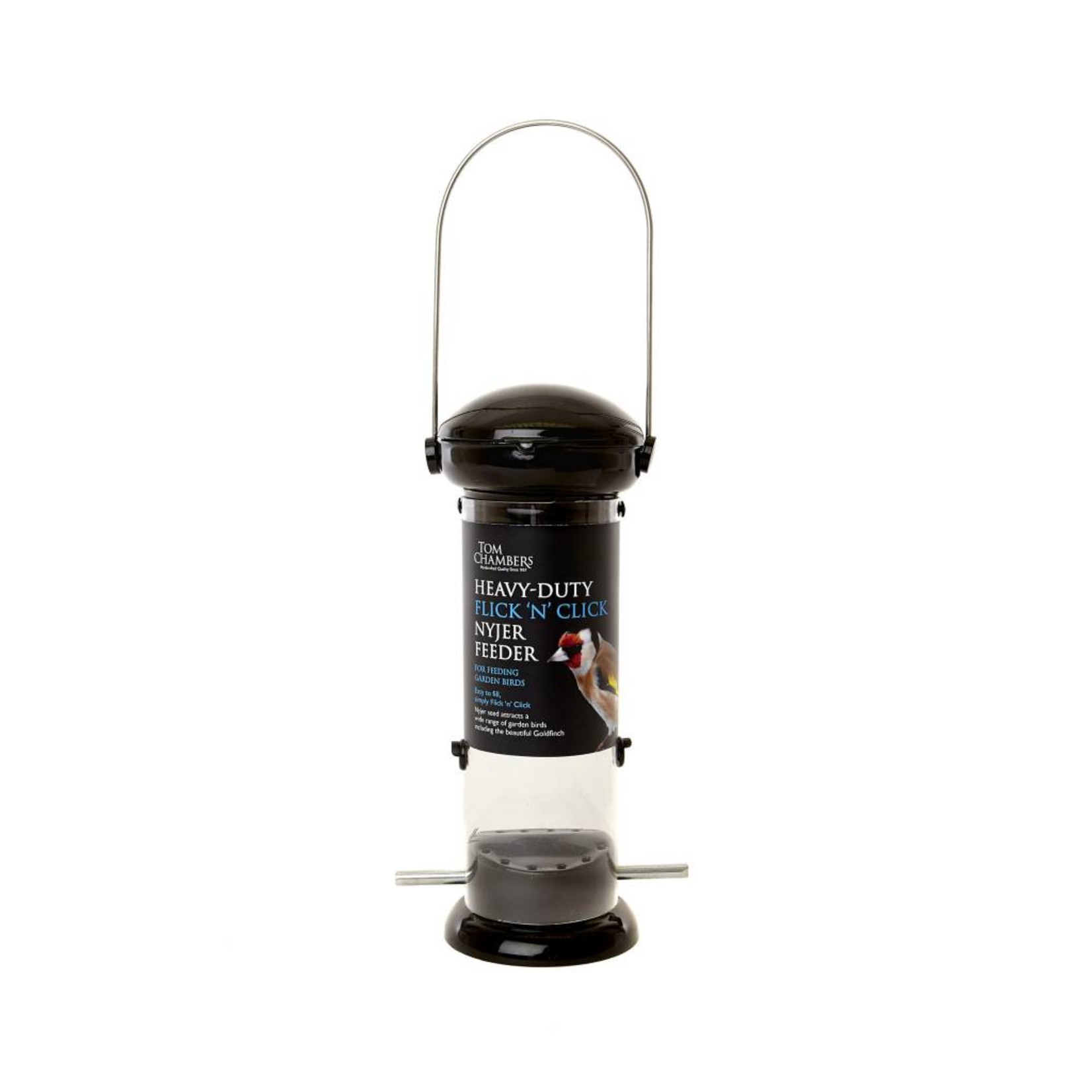 Tom Chambers Heavy Duty Flick 'n' Click Wild Bird Nyger Feeder