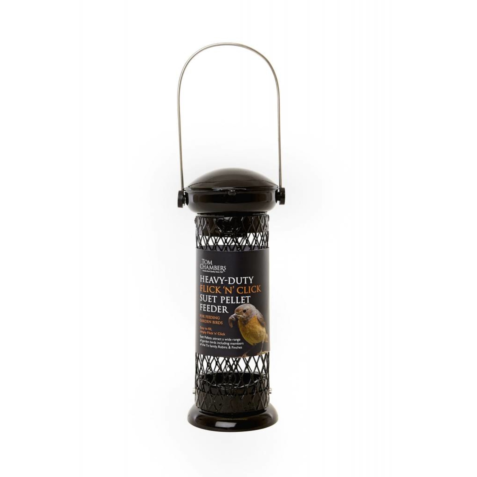 Tom Chambers Heavy Duty Flick 'n' Click Wild Bird Suet Pellet Feeder