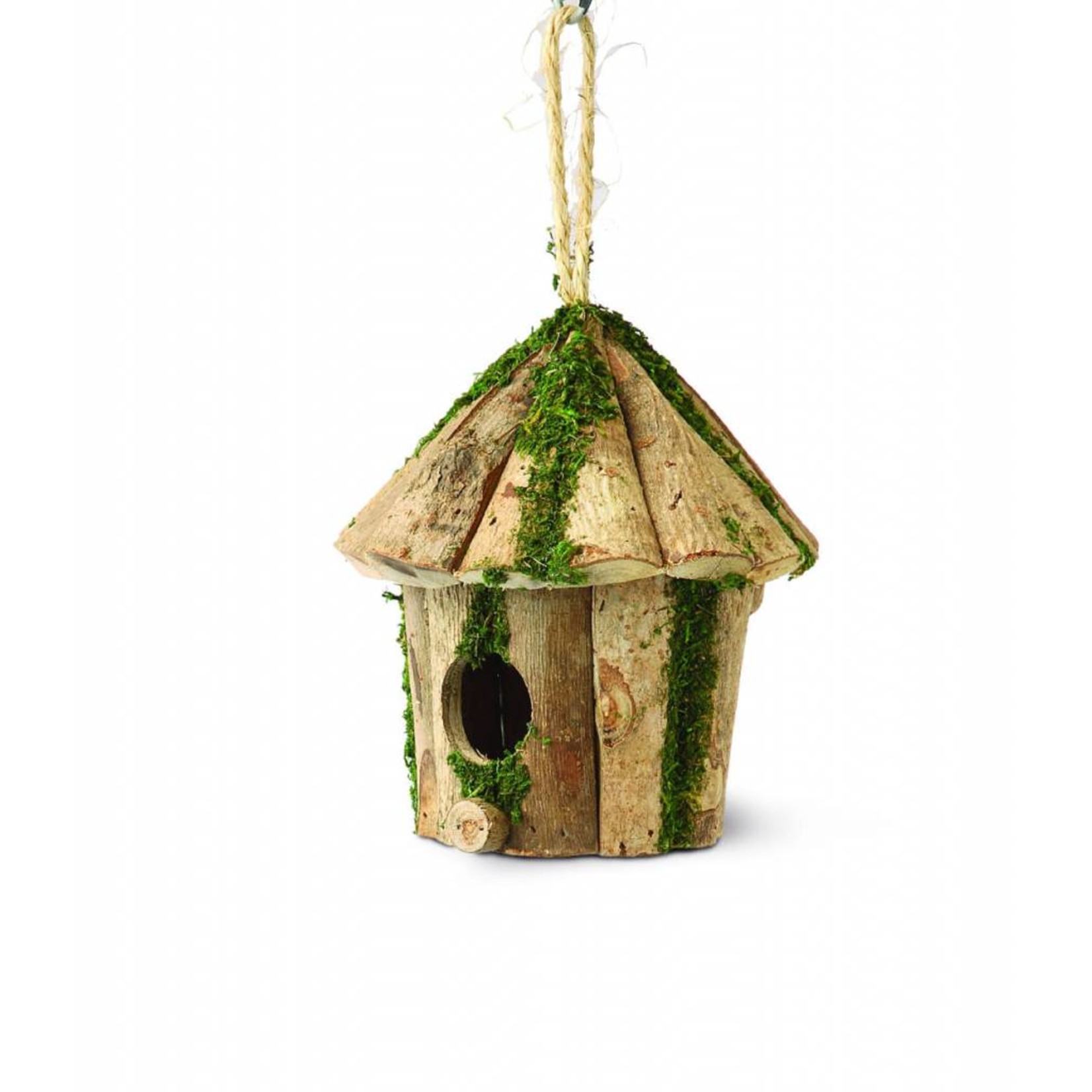 Tom Chambers Round Log Hut Rustic Wild Bird Nest Box