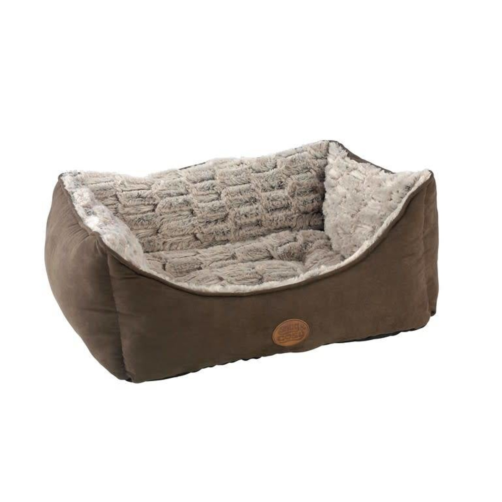 Snug & Cosy Novara Brown Rectangular Dog Bed