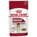 Royal Canin Medium Adult Dog Wet Food Pouch, 140g, box of 10