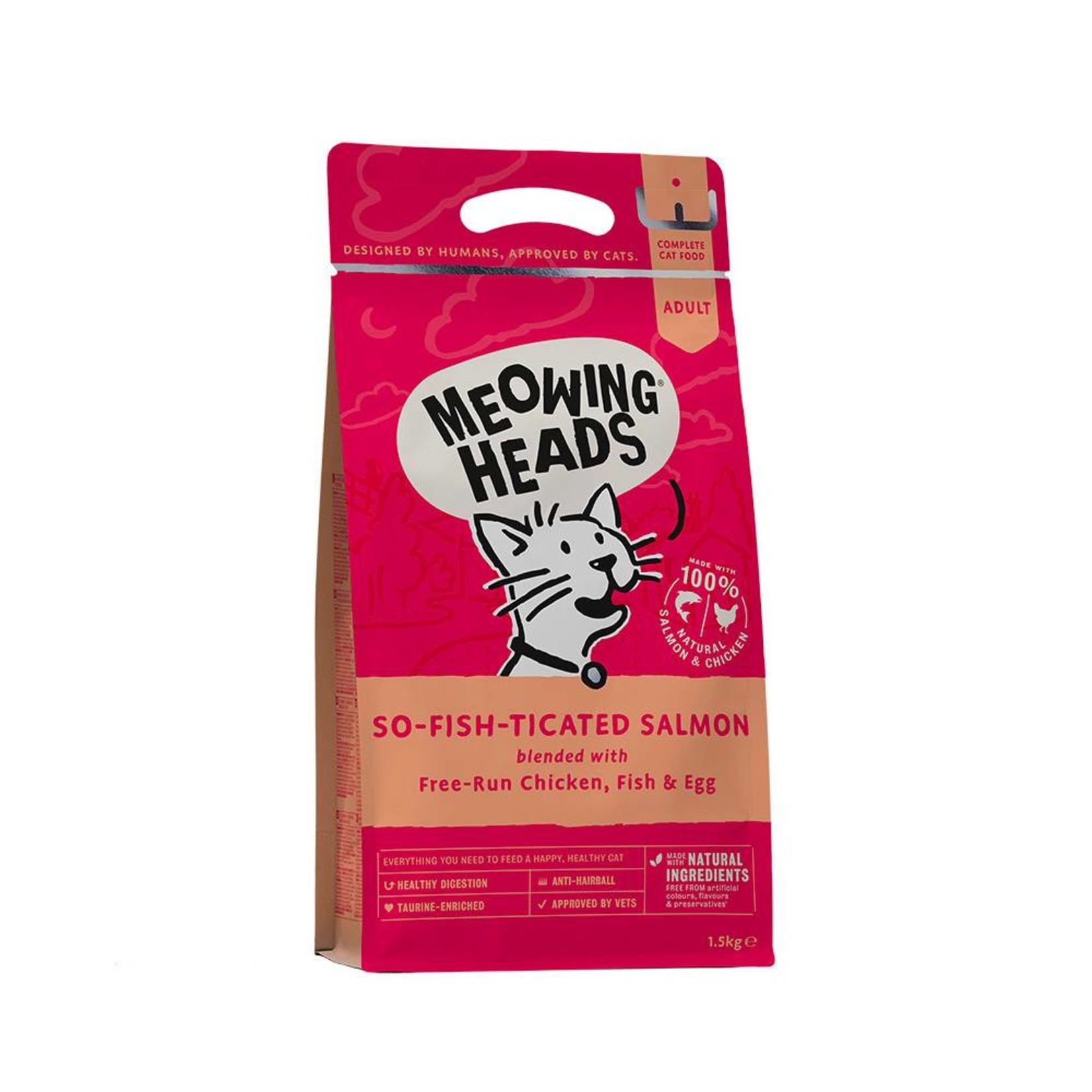 Meowing Heads So-fish-ticated Salmon Adult Cat Dry Food