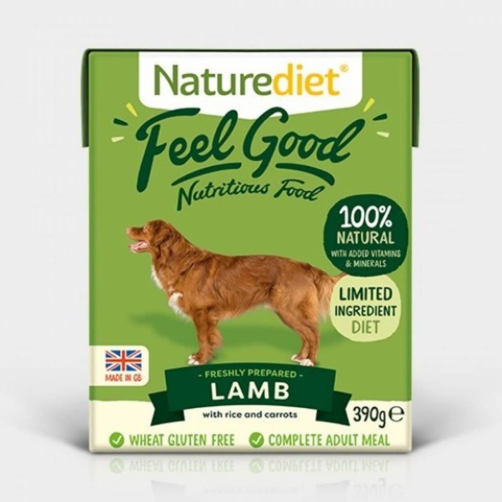 Naturediet Feel Good Adult Dog Wet Food, Lamb, 390g