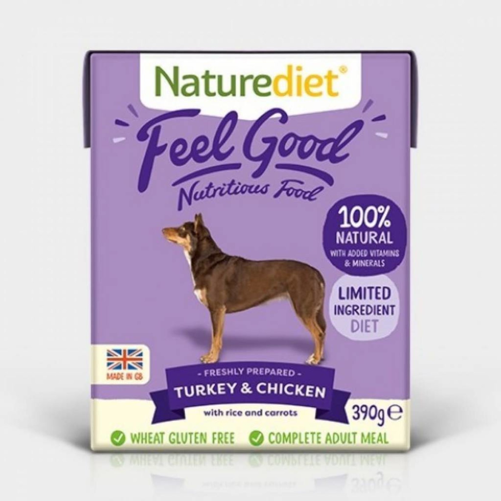 Naturediet Feel Good Adult Dog Wet Food, Turkey & Chicken, 390g