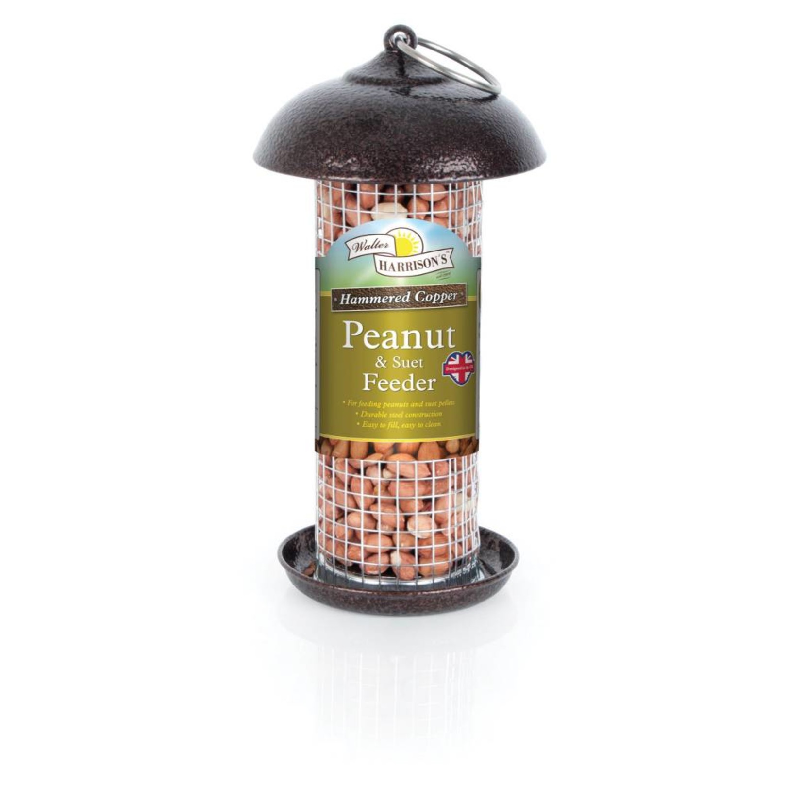 Harrisons Mini Peanut/Suet Feeder Copper Hammertone 20cm