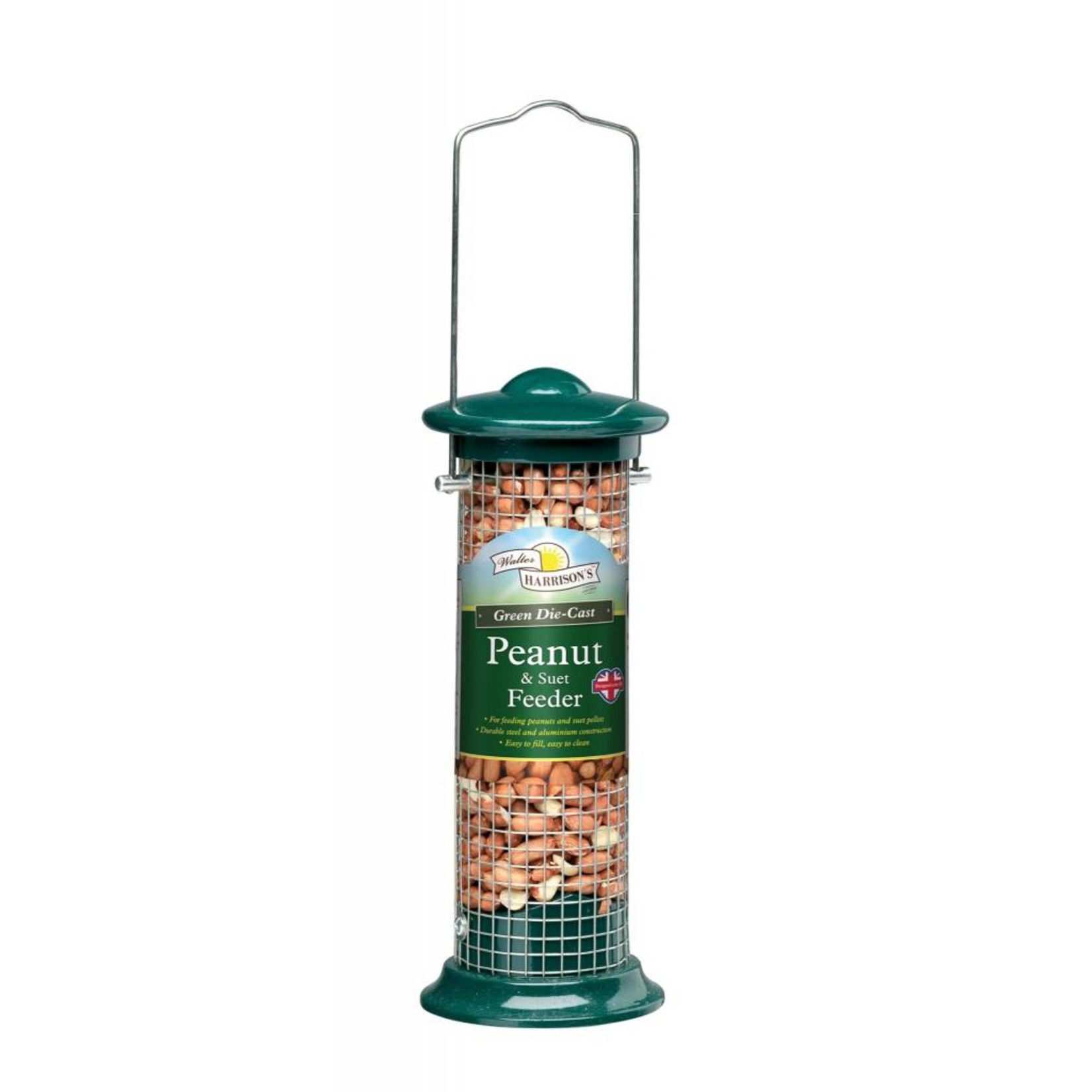 Harrisons Green Die-Cast Aluminium Peanut & Suet Wild Bird Feeder