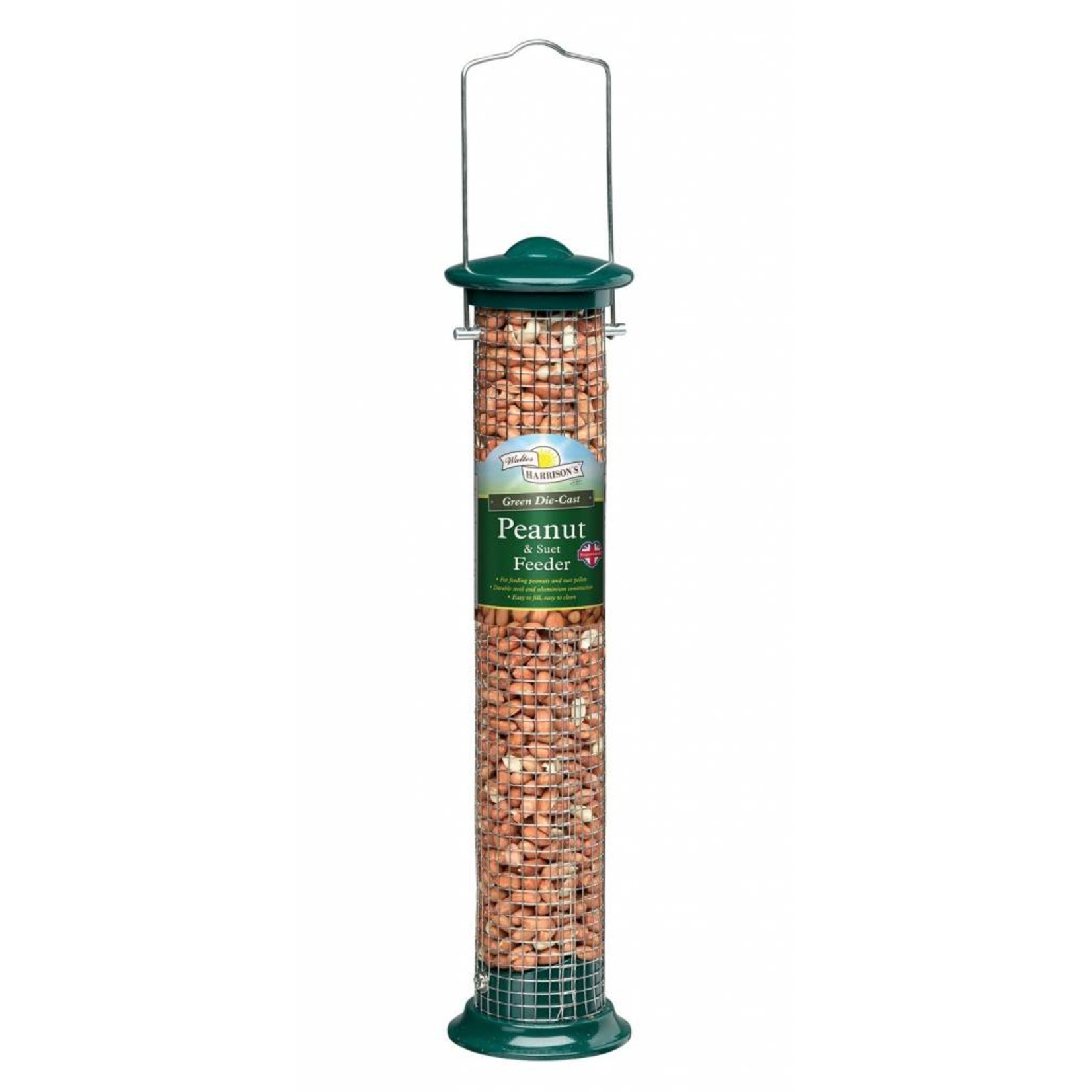 Harrisons Green Die-Cast Aluminium Peanut & Suet Wild Bird Feeder