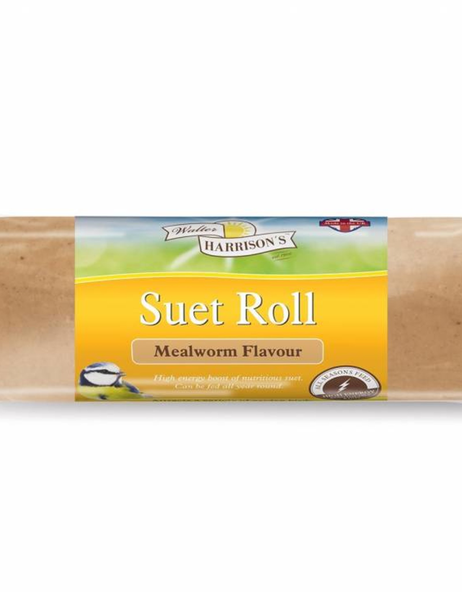 Suet Roll with Mealworms for Wild Birds, 500g Pet Care By Post