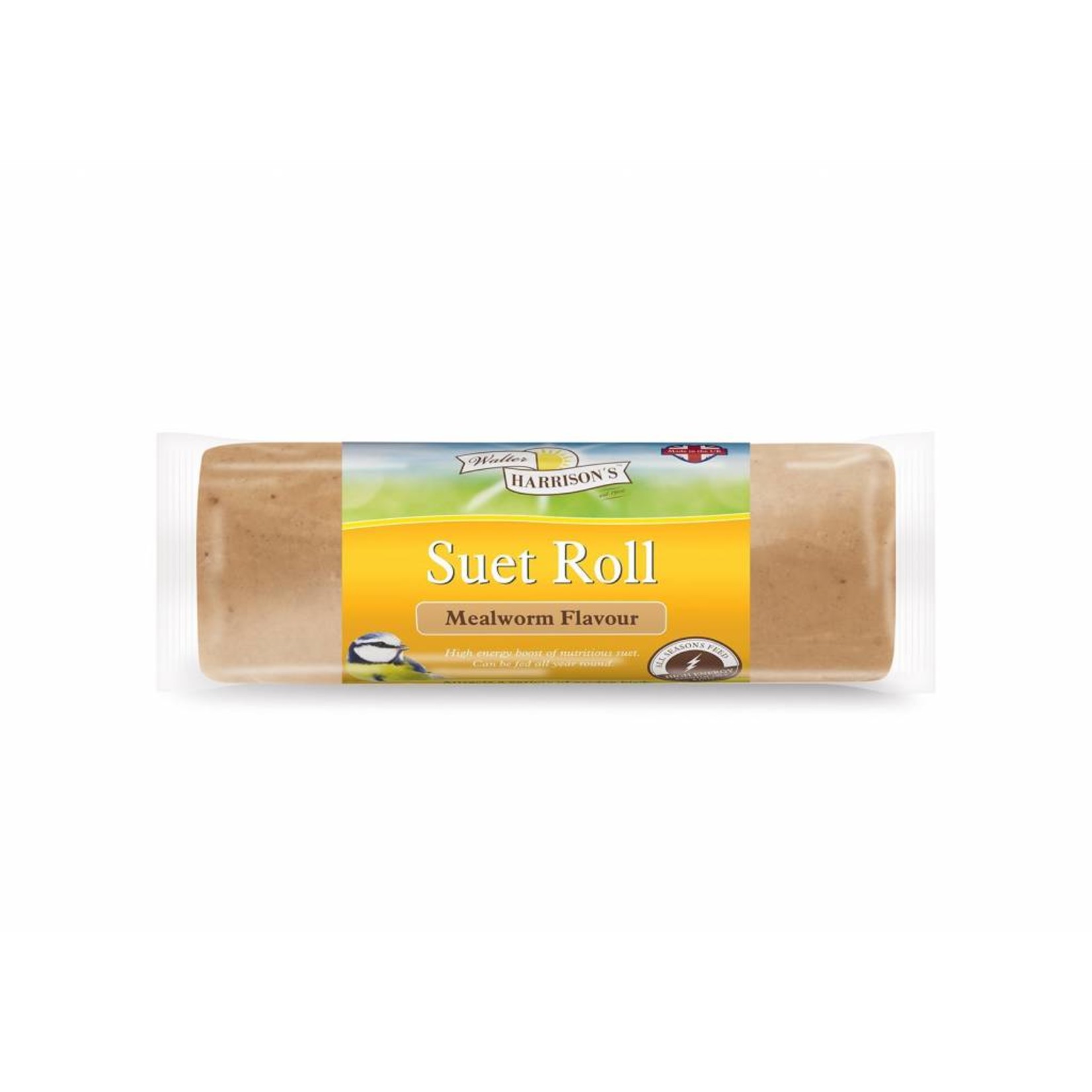 Harrisons Suet Roll with Mealworms for Wild Birds, 500g