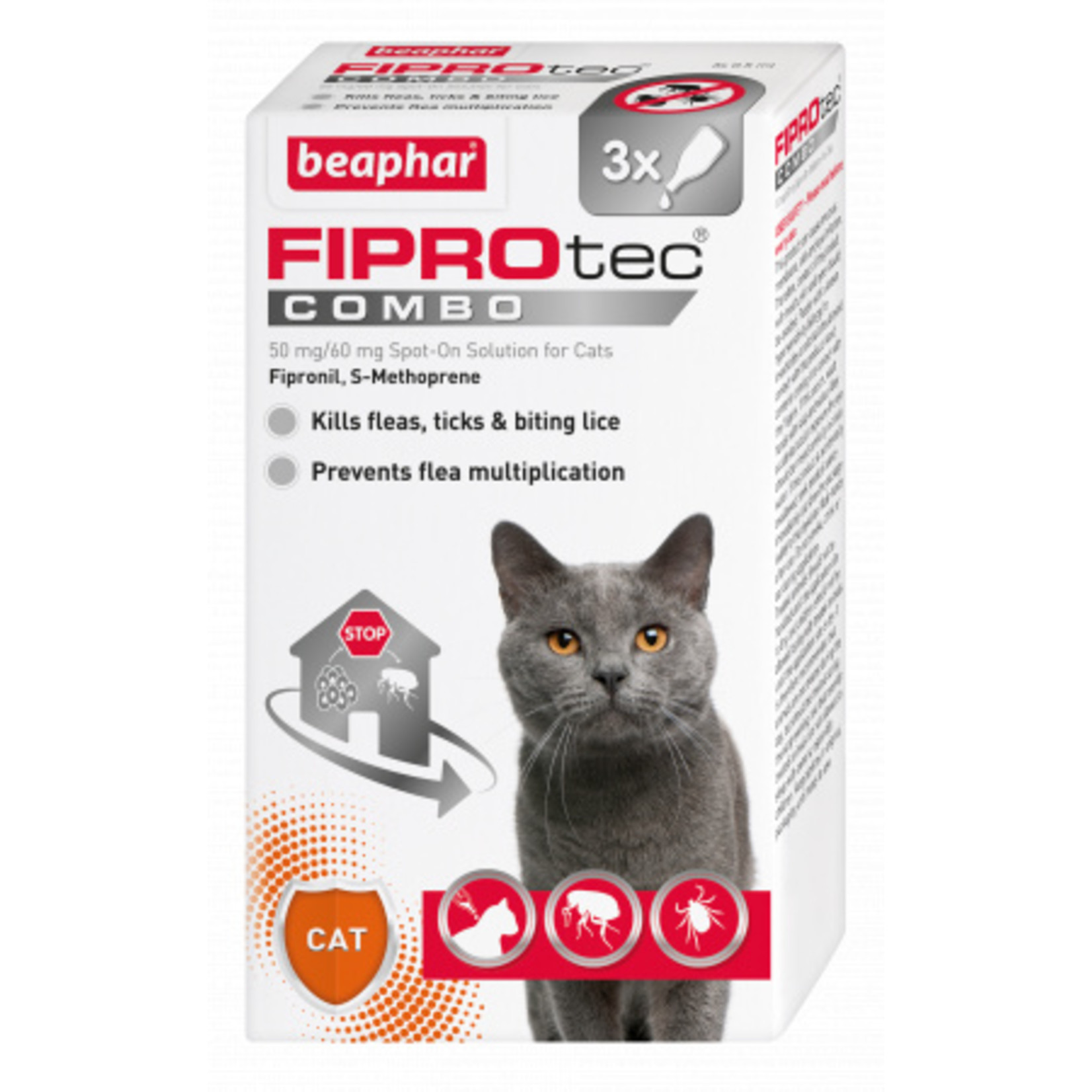 Beaphar FIPROtec Combo Flea & Tick Spot On for Cats