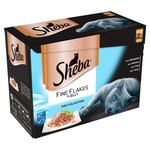 Sheba Fine Flakes Adult & Senior Cat Wet Food Fish Selection in Jelly, 12 x 85g