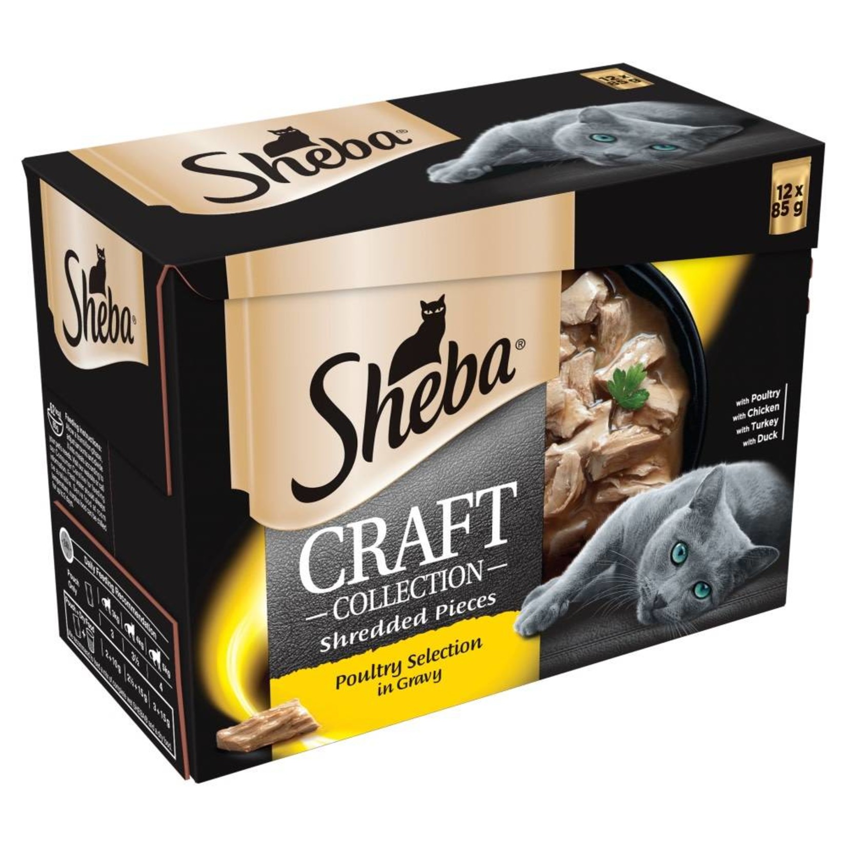 Sheba Craft Cat Pouches Poultry in Gravy 12 x 85g