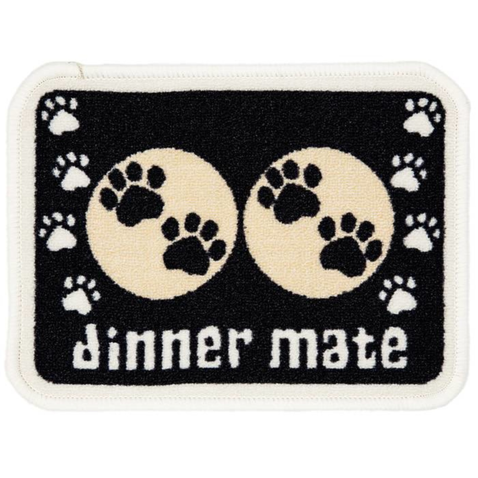 Pet Rebellion Mini Mate Small Absorbent Pet Food Mat, Black 30x40cm