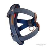 EzyDog Chest Plate Dog Harness with Seat Belt Loop, Denim