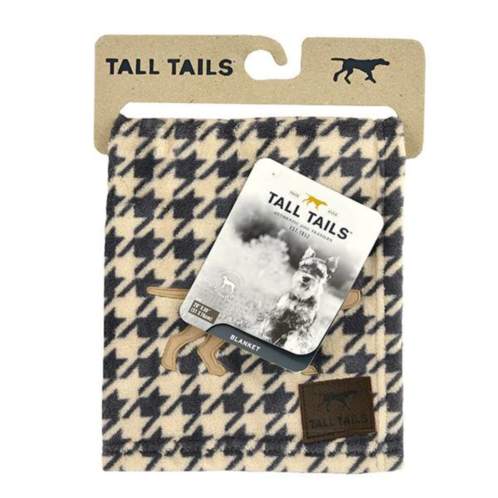 Rosewood Tall Tails Houndstooth Fleece Pet Blanket