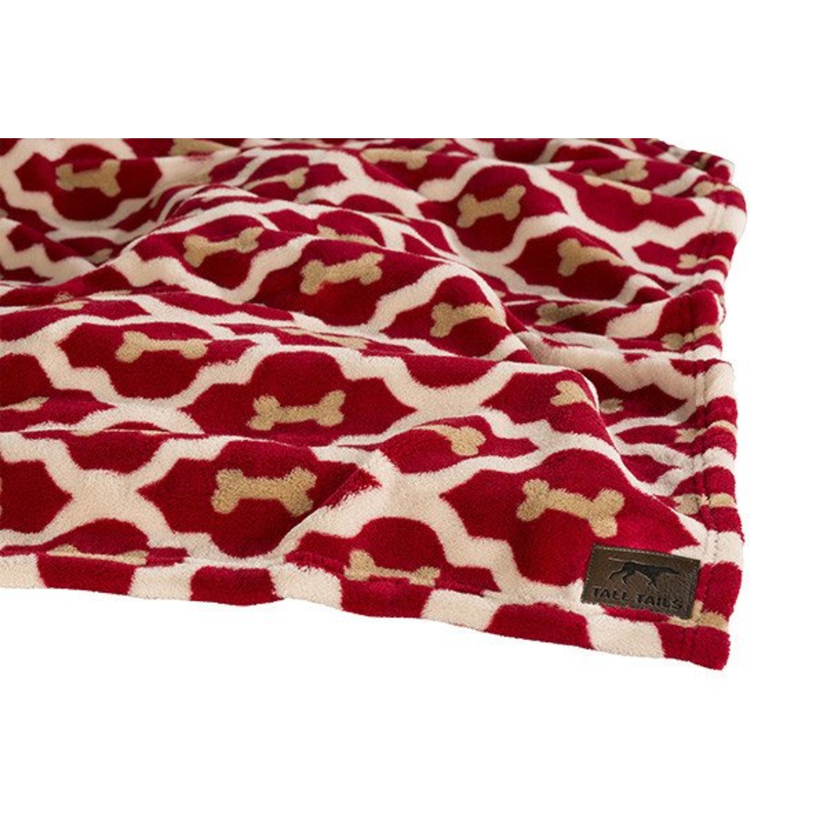 Rosewood Tall Tails Red Bone Cat & Dog Pet Fleece Blanket