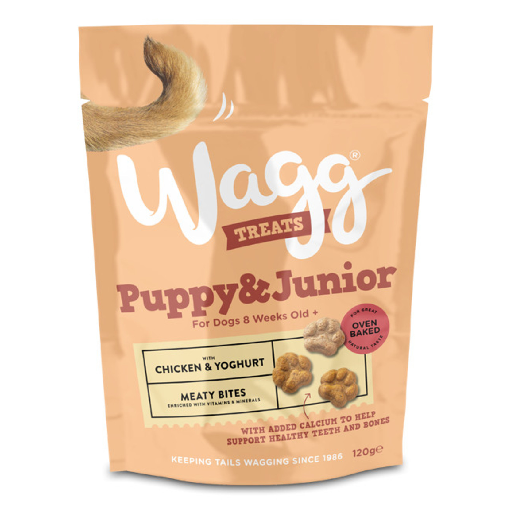 Wagg Puppy & Junior Chicken & Yoghurt Meaty Bites Treats, 120g