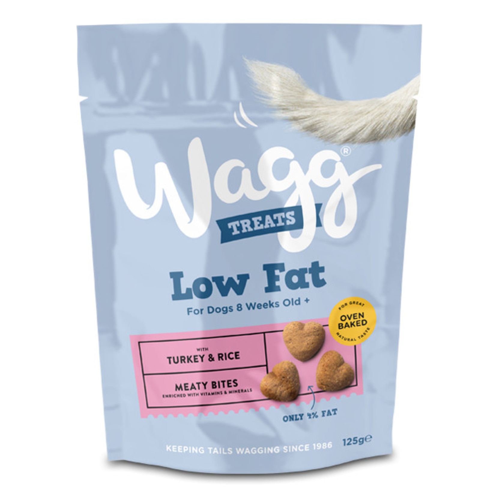 Wagg Low Fat Turkey & Rice Meaty Bites Dog Treats, 125g