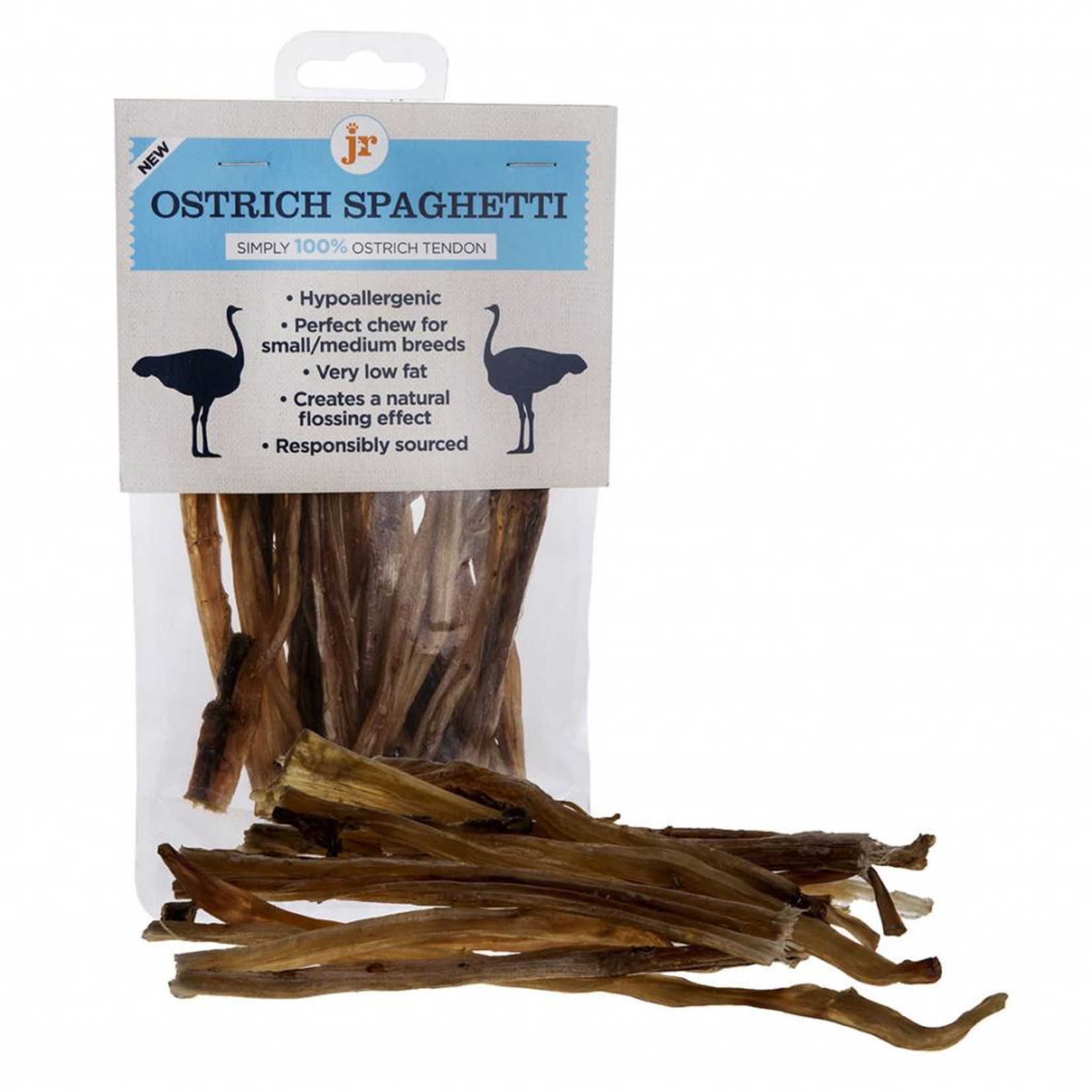 jr pet products Ostrich Tendon Spaghetti Sticks Dog Treats, 80g