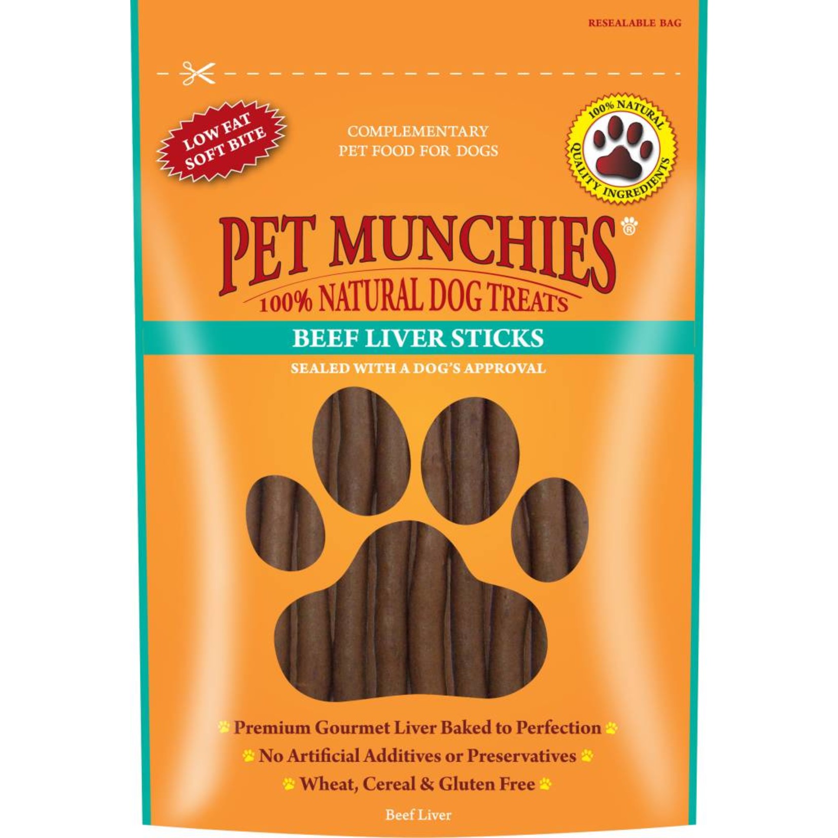 Pet Munchies Beef Liver Sticks 100% Natural Dog Treats, 90g