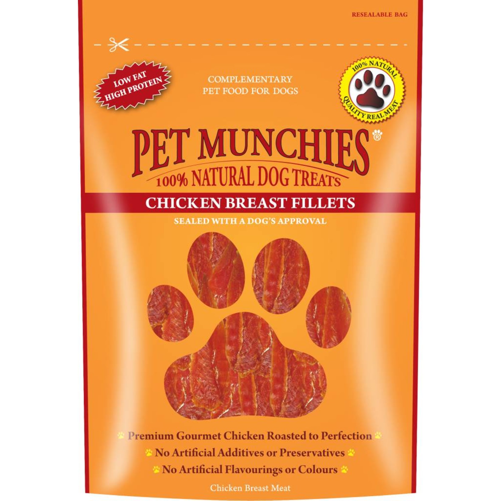 Pet Munchies Chicken Breast Fillets 100% Natural Dog Treats, 100g