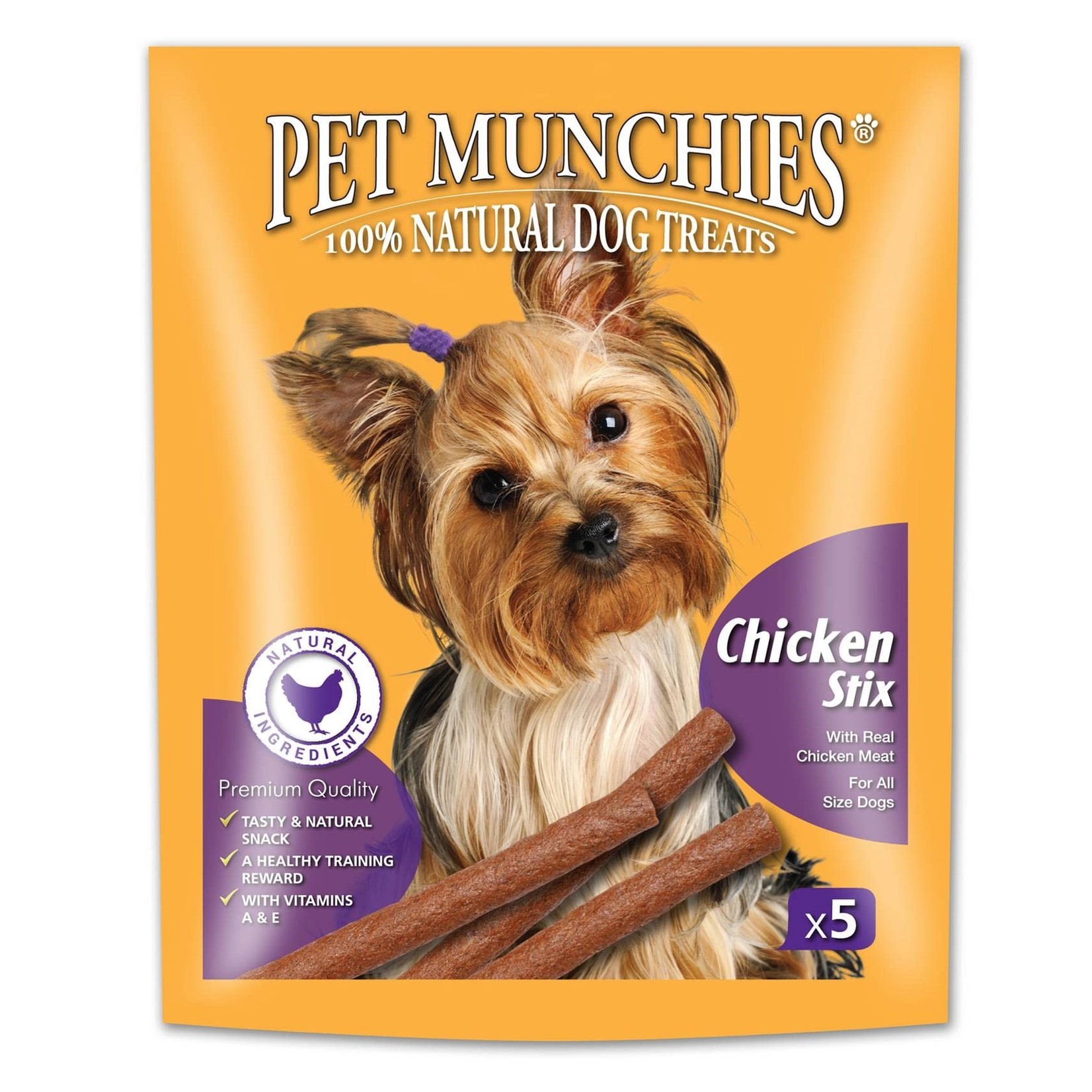 Pet Munchies Gourmet Chicken Stix 100% Natural Dog Treats, 50g