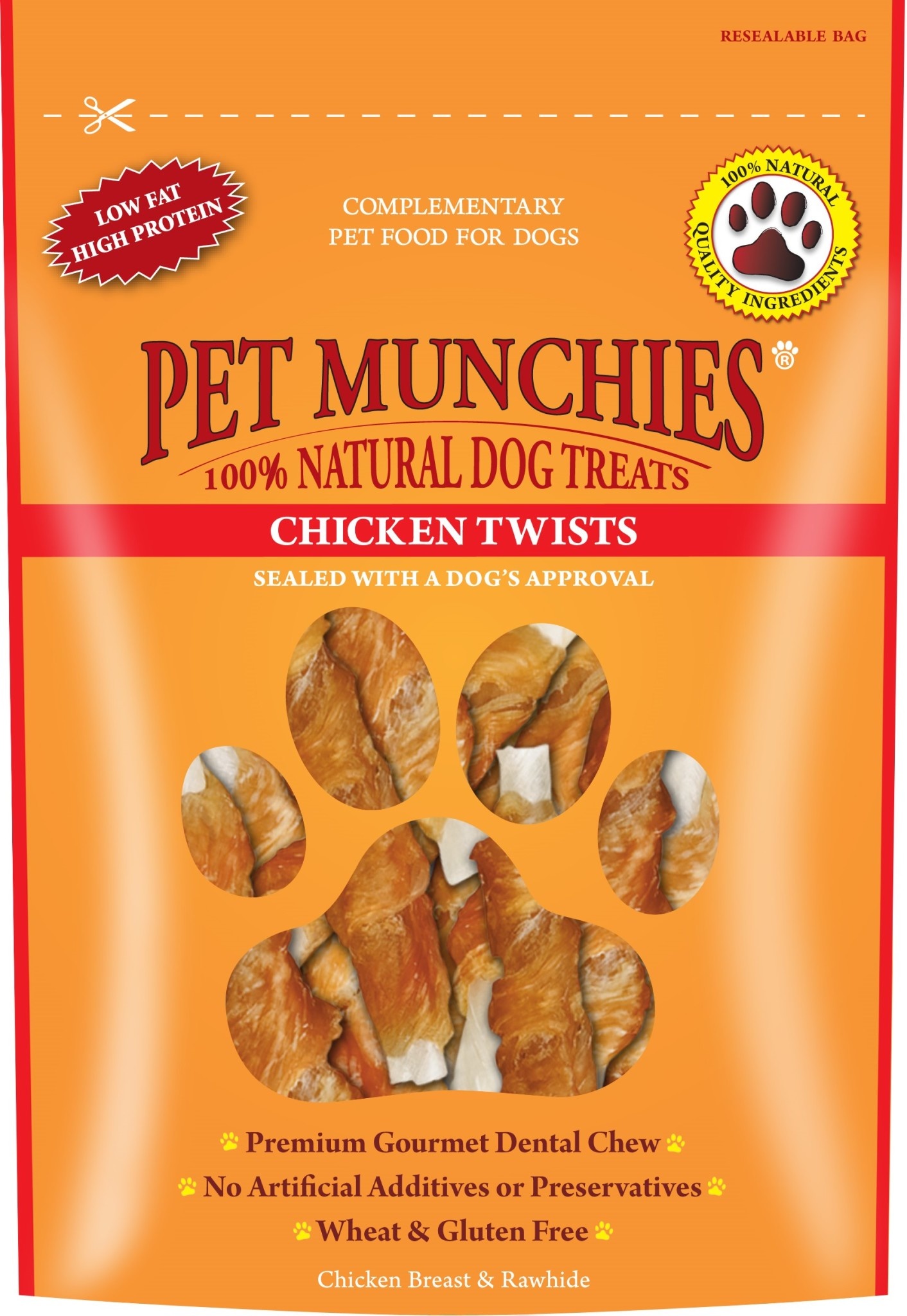 Chicken twists top for dogs
